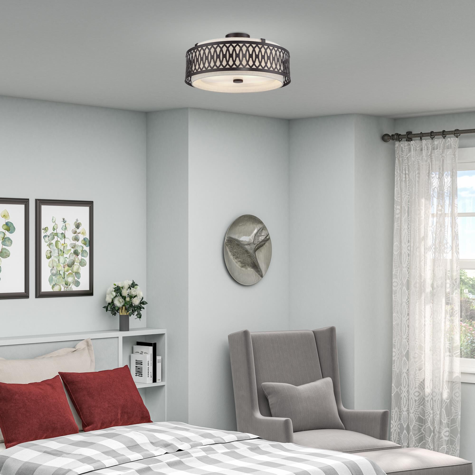 Vistaview 21 Inch Semi Flush Mount by Livex Lighting