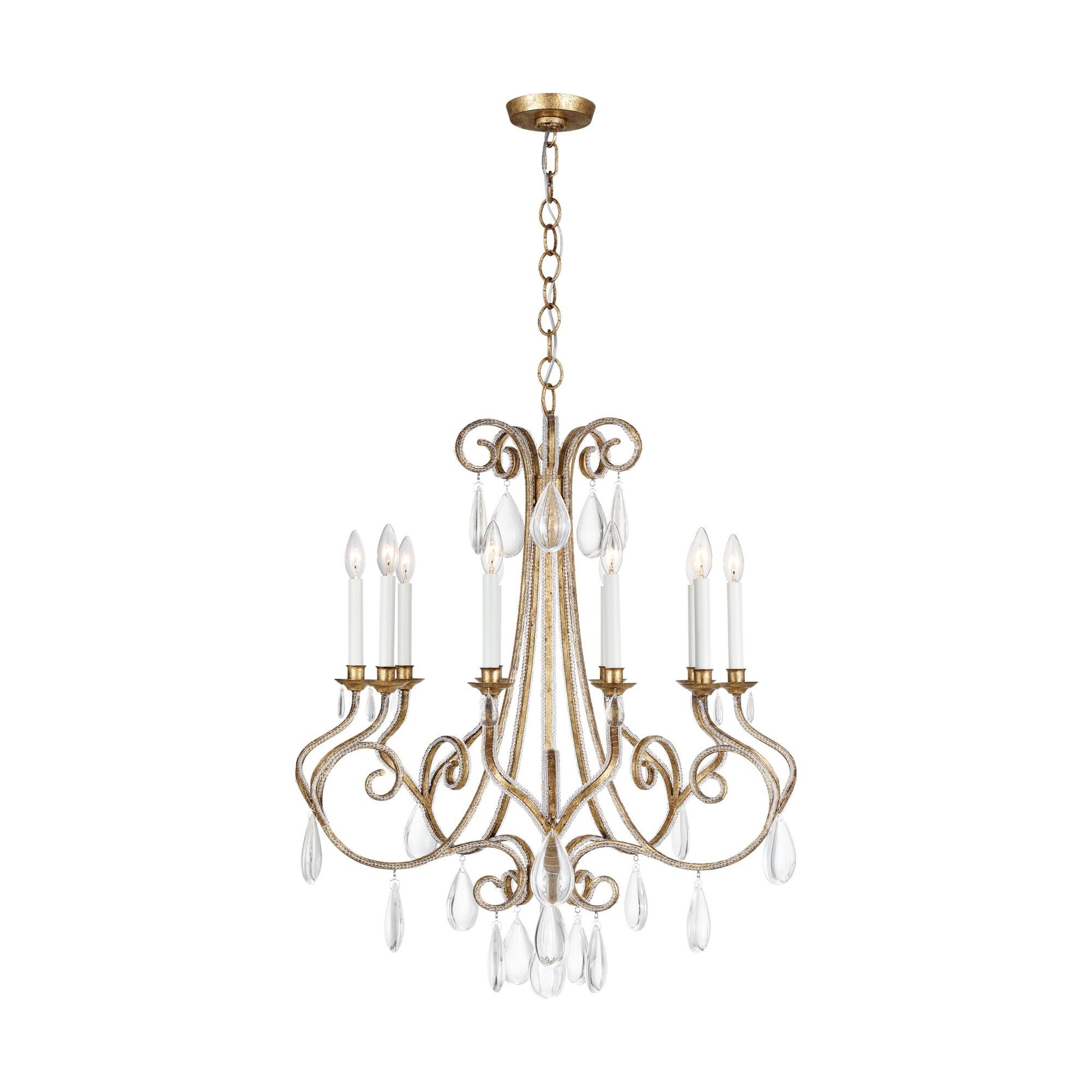Kinsale 29 Inch 10 Light Chandelier by Visual Comfort Studio Collection