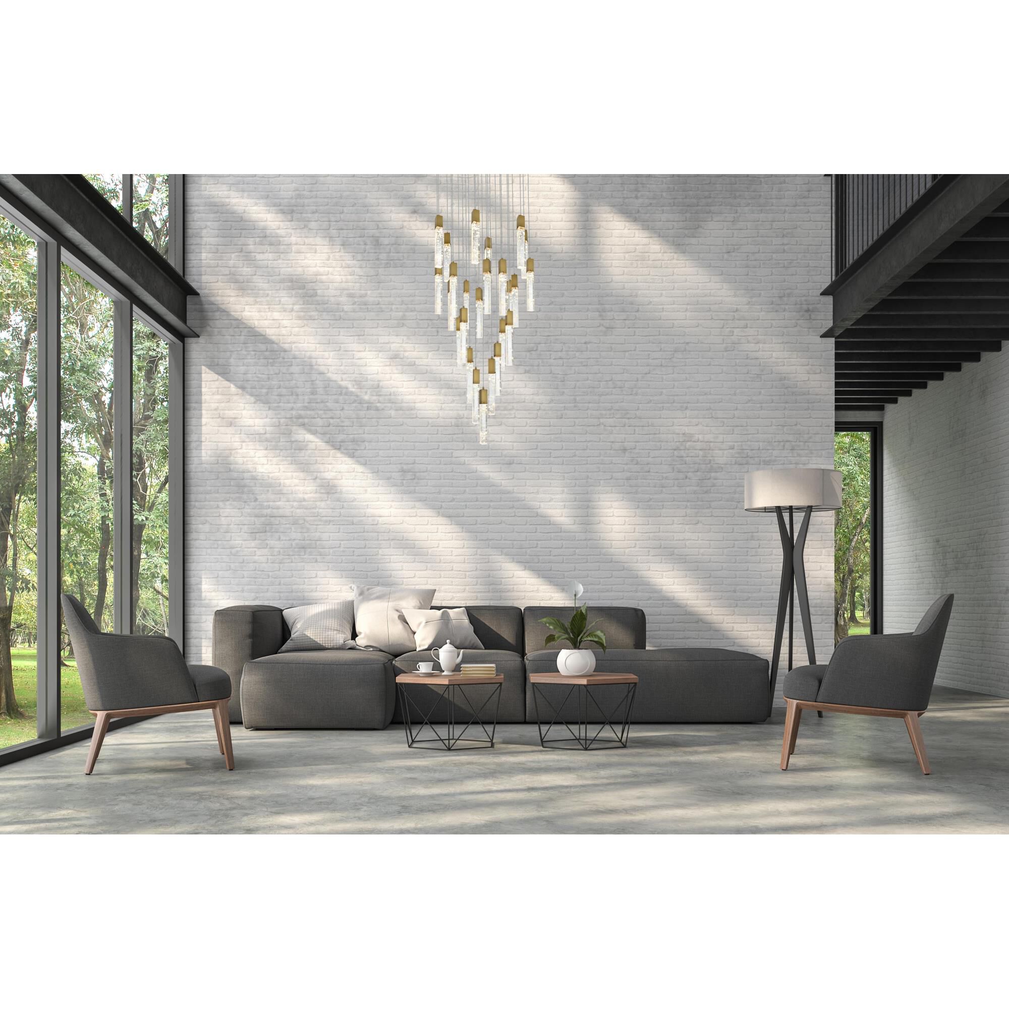 Shown in Satin Gold finish and Rc crystal and Clear glass