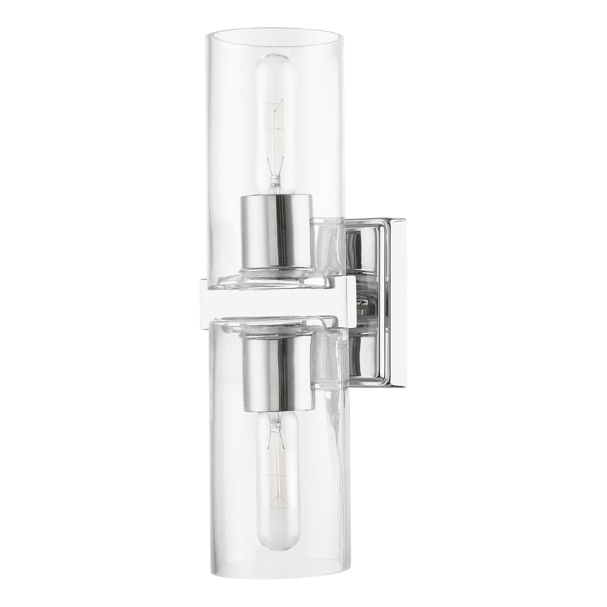 Shown in Polished Chrome finish and Clear glass
