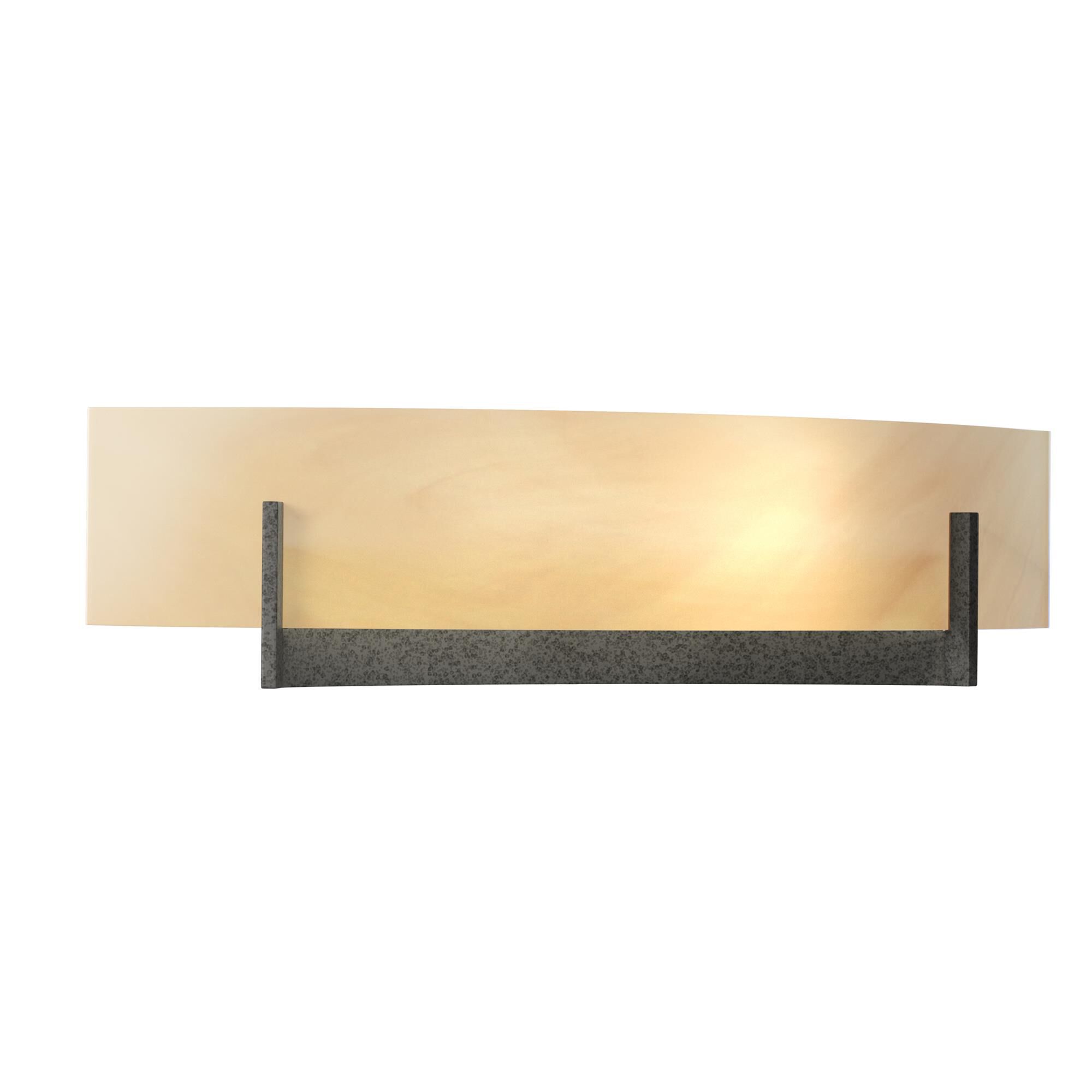 Shown in Natural Iron finish and Amber Swirl  glass