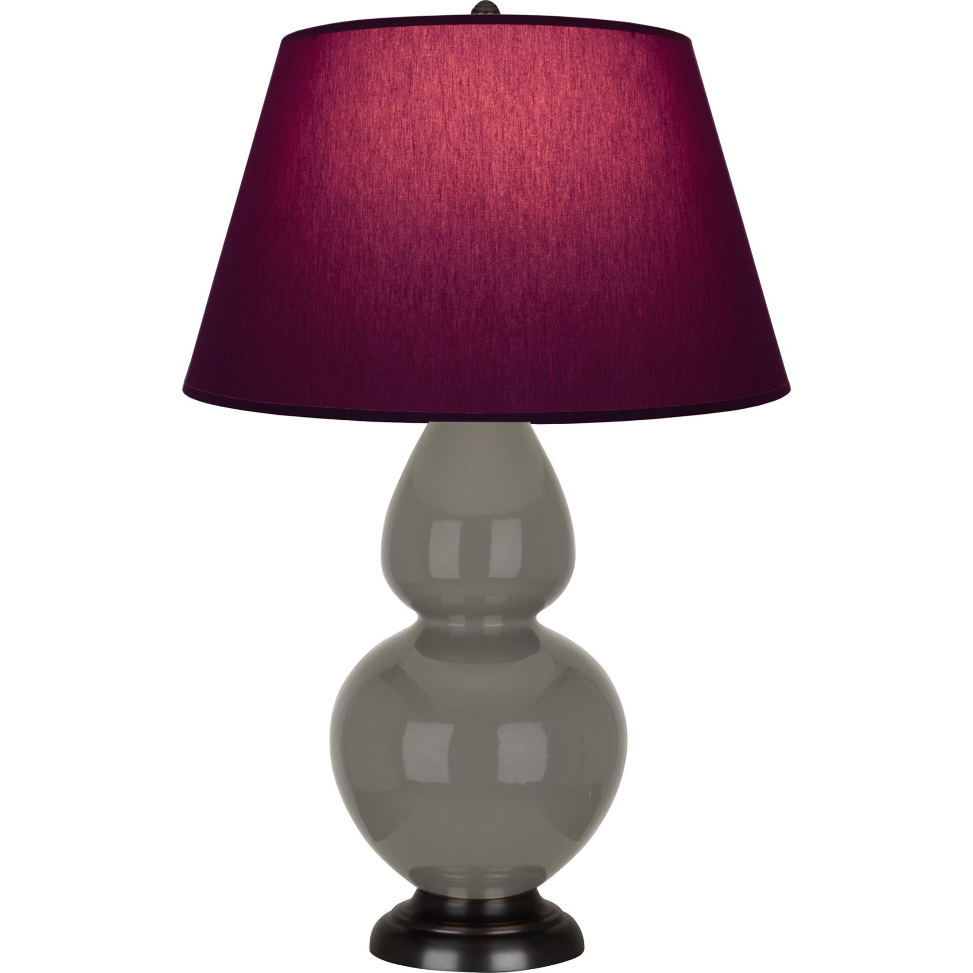 Shown in Ash finish and Plum and Lavender shade and Deep Patina Bronze accent