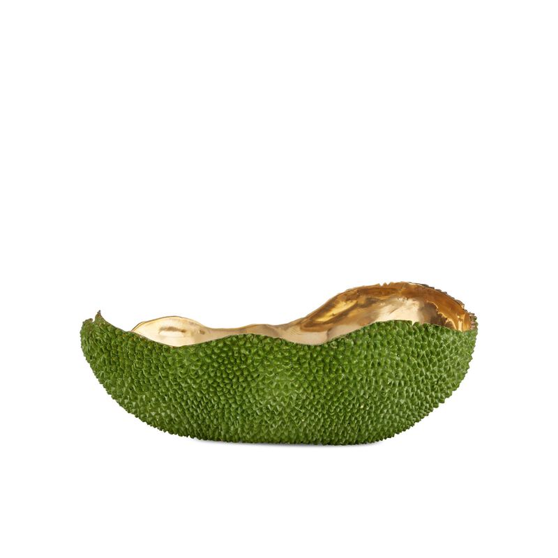 Jackfruit Green Oval Bowl Bowl by Currey and Company