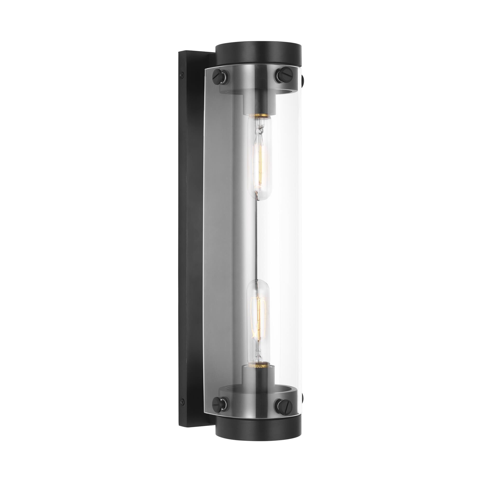 Shown in Aged Iron finish and Clear glass