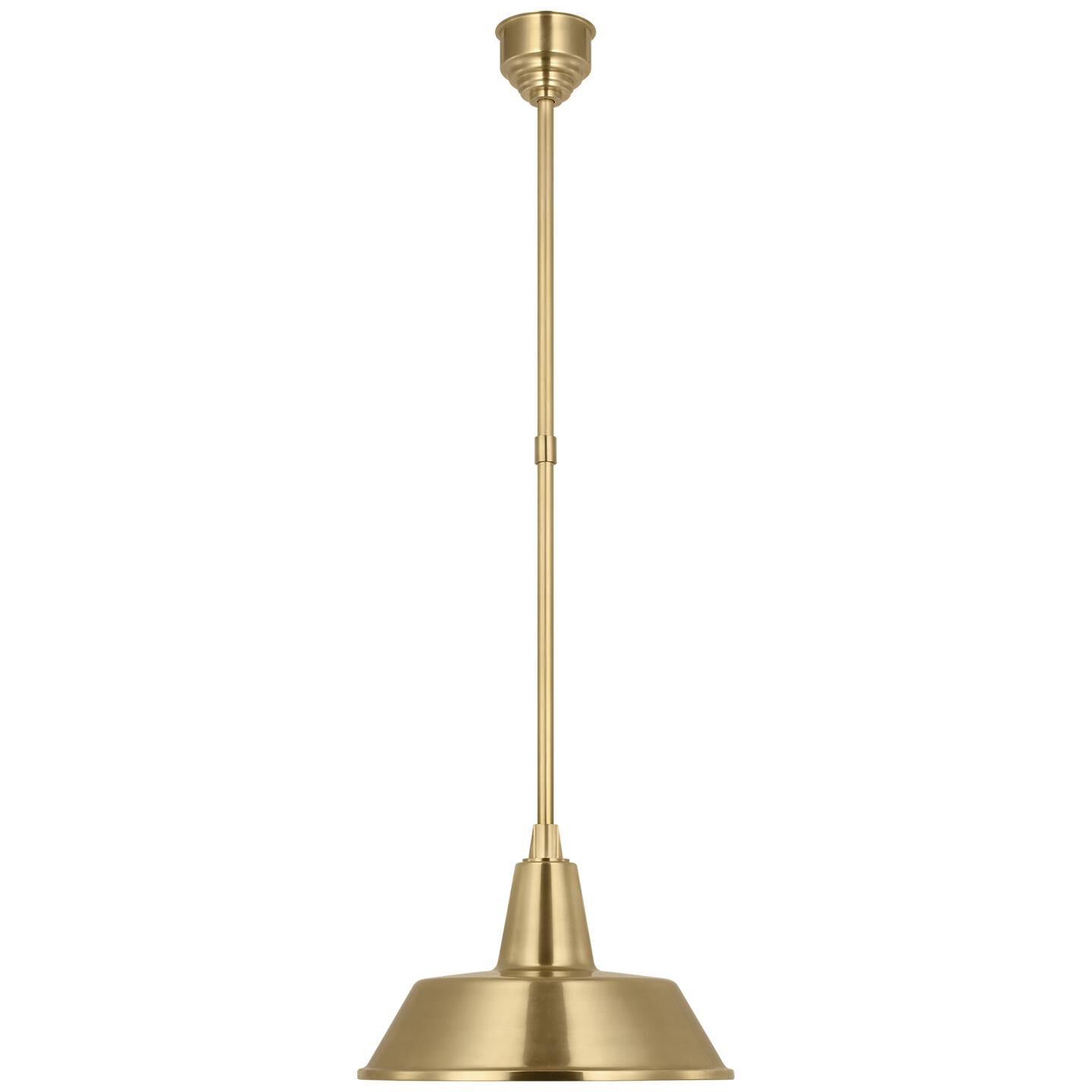 Shown in Hand-Rubbed Antique Brass finish and Gold shade