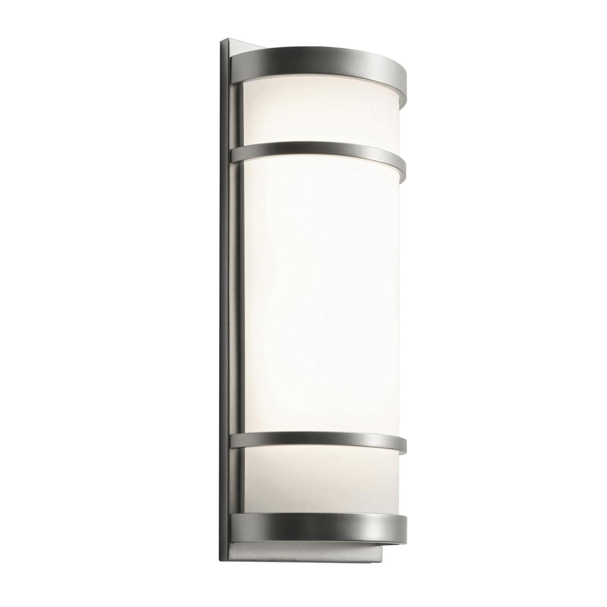 Shown in Satin Nickel finish and White Acrylic glass and No Accent accent