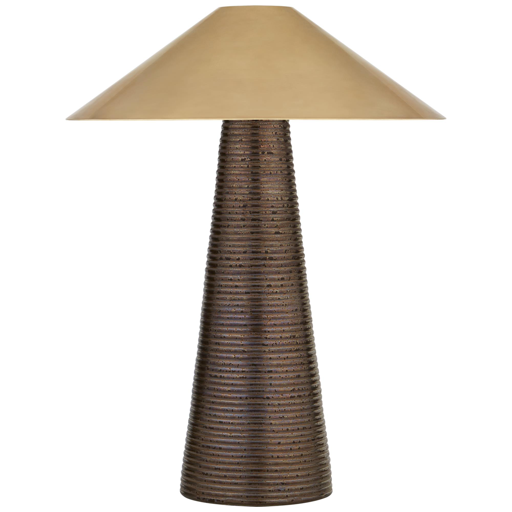 Shown in Crystal Bronze Ceramic finish and Antique - Burnished Brass shade