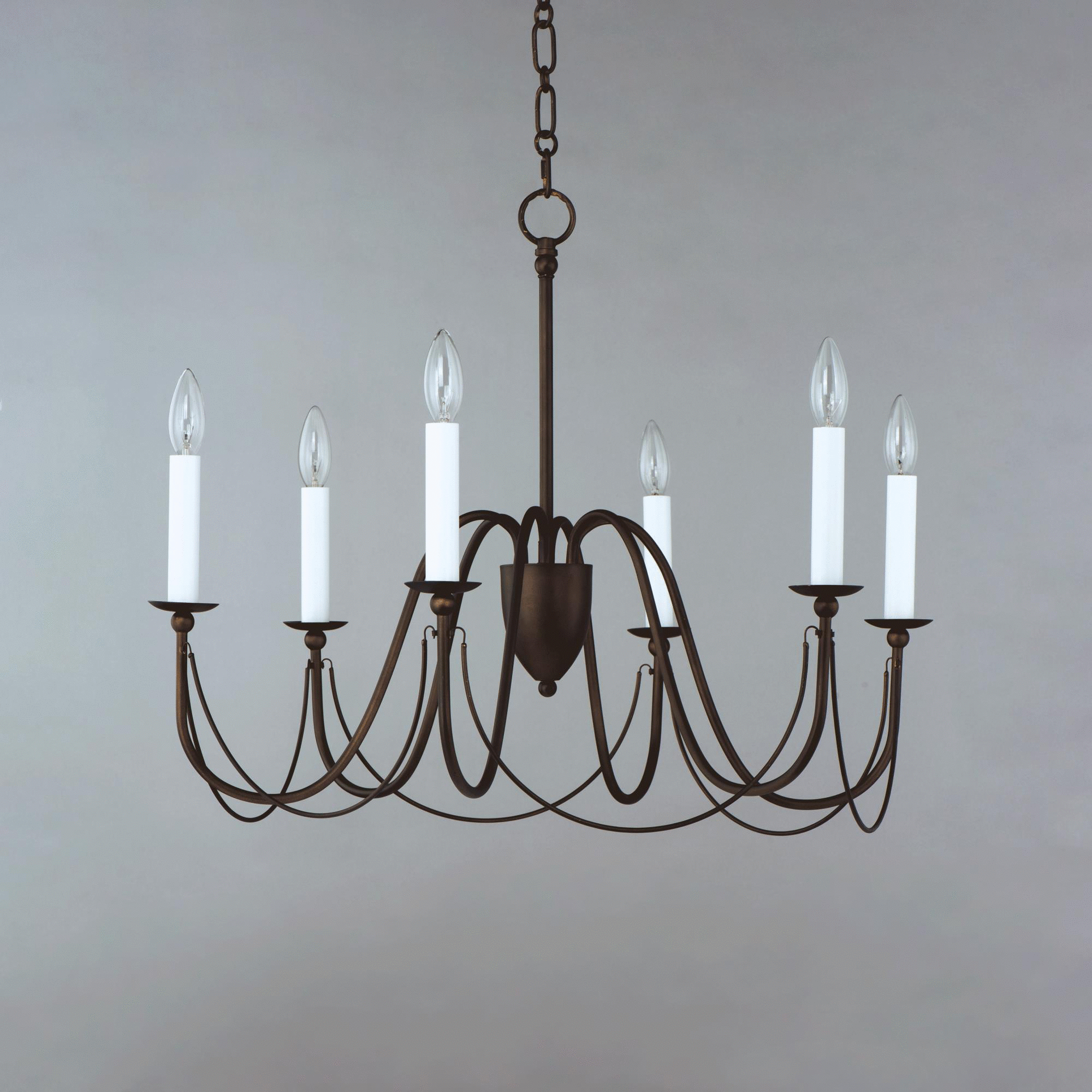 Plumette 28 Inch 6 Light Chandelier by Maxim Lighting