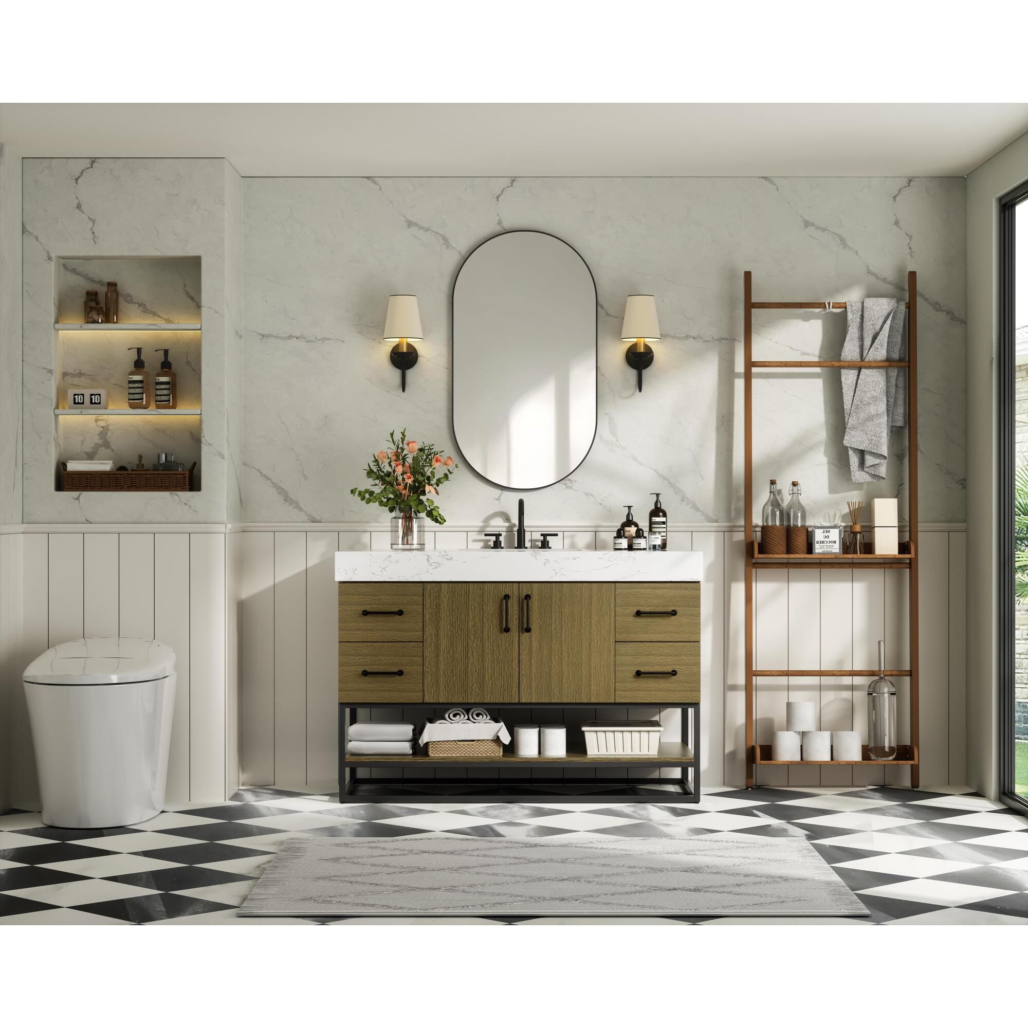 Caroline 48 Inch Bath Vanity by Elegant Dcor