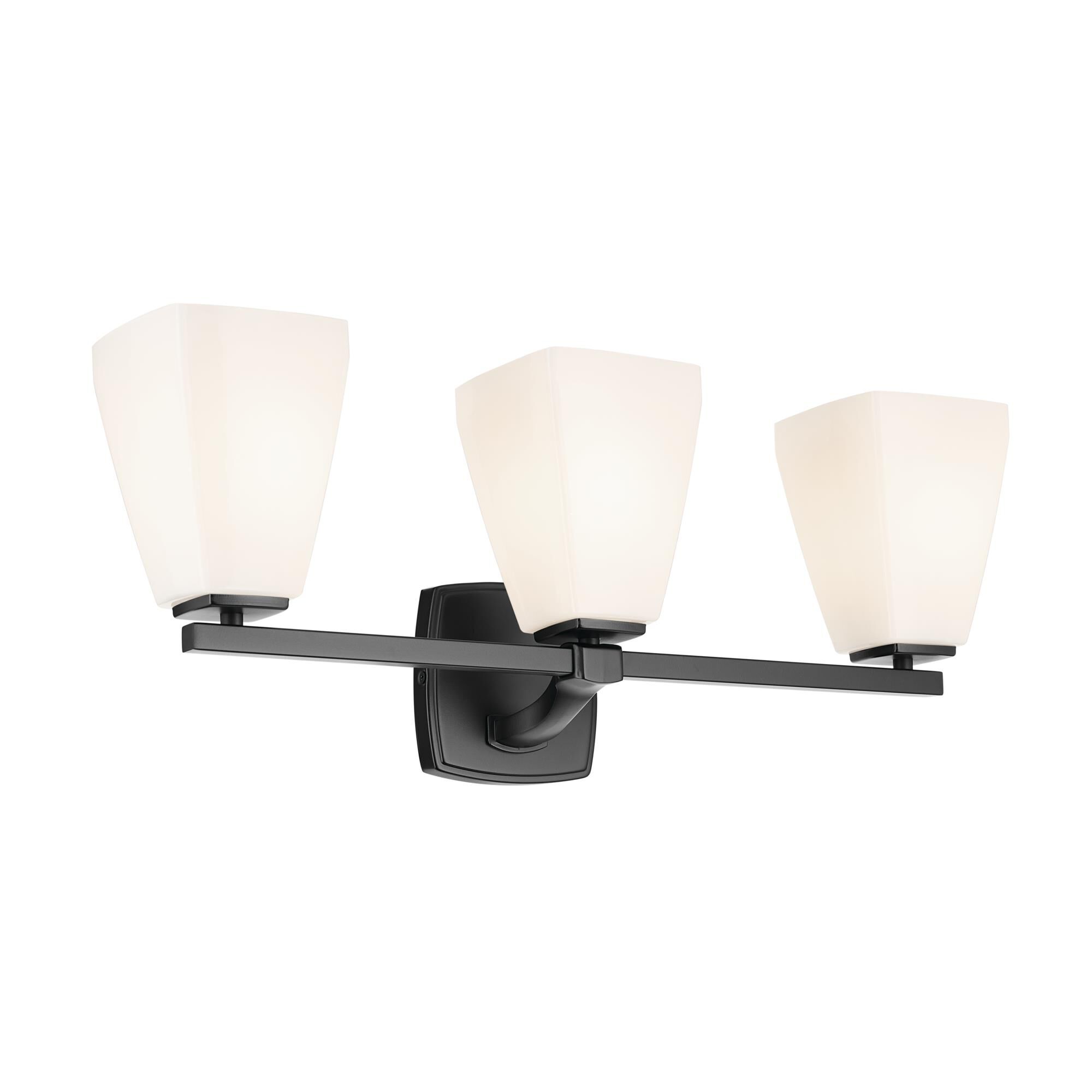 Shown in Black finish and Opal glass
