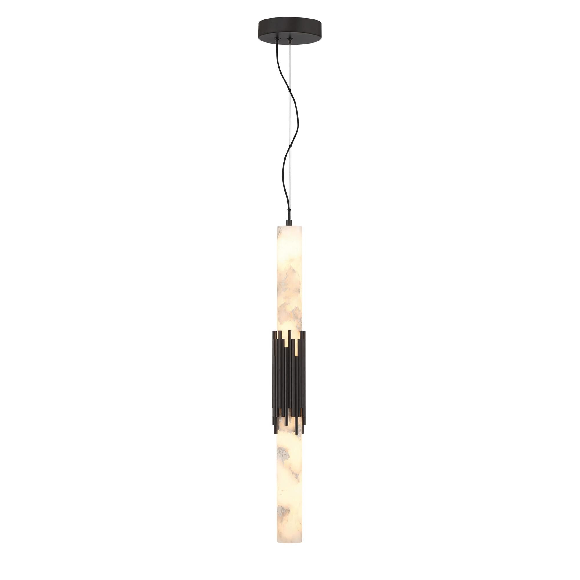 Shown in Urban Bronze finish and Alabaster glass