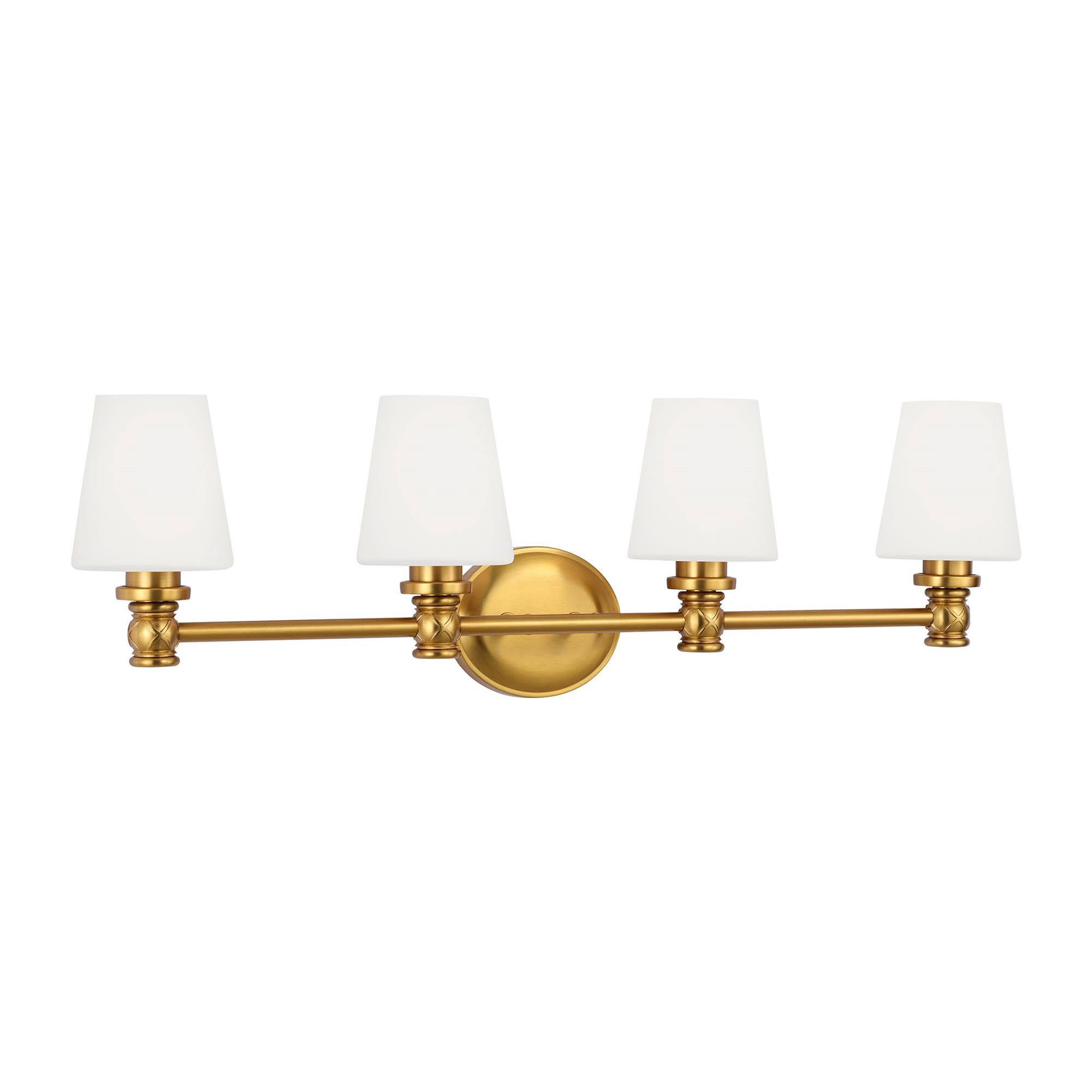 Shown in Burnished Brass finish and Opal Etched Cased glass