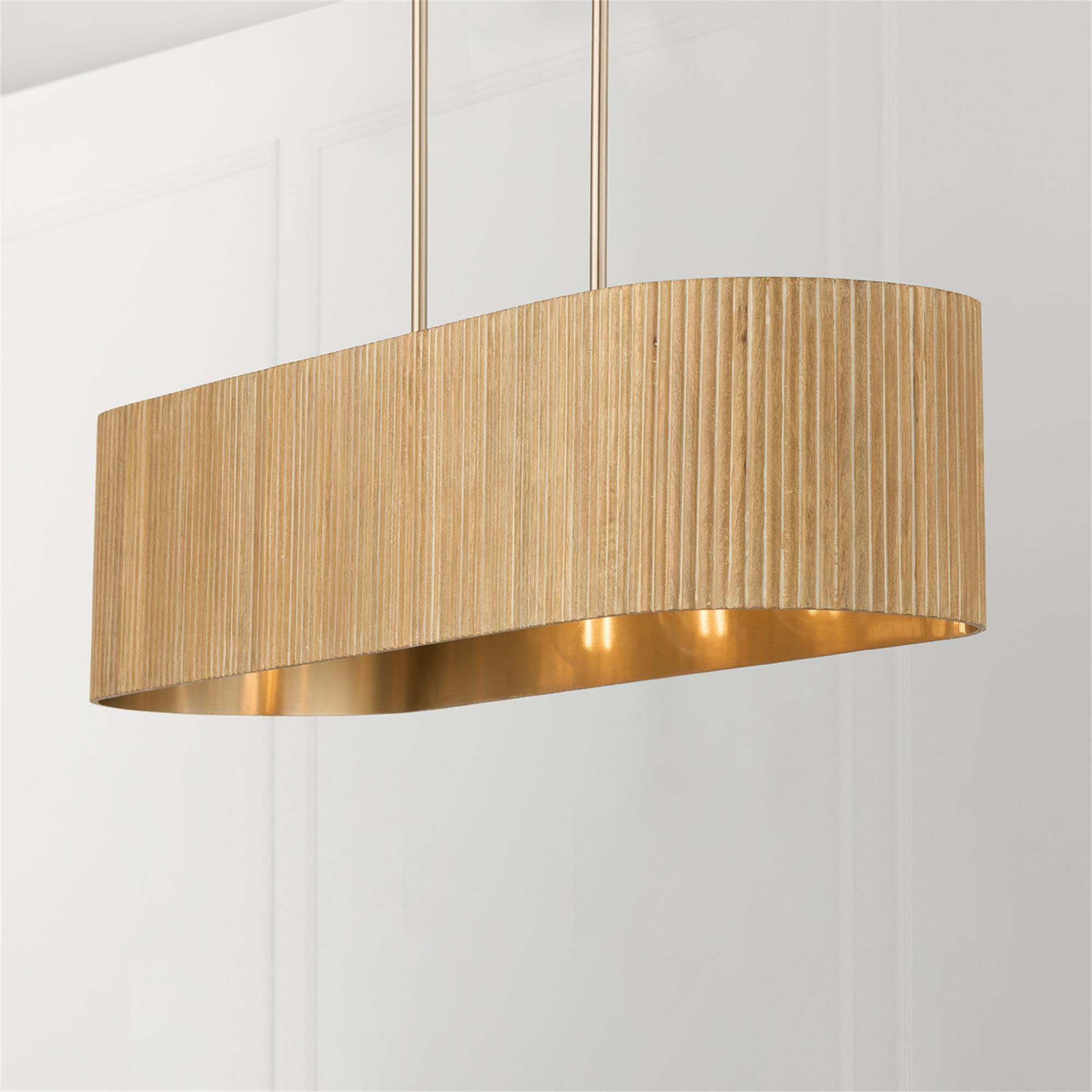Shown in White Wash And Matte Brass finish