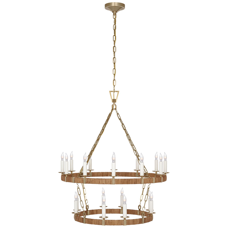 Chapman & Myers Darlana Wrapped 31 Inch 20 Light LED Chandelier by Visual Comfort Signature Collection