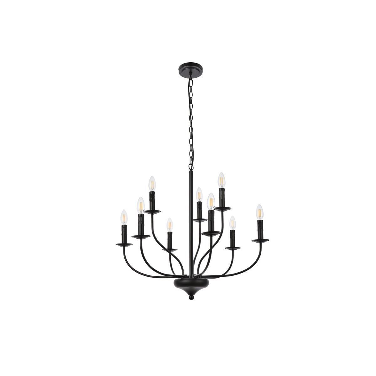 Westley 28 Inch 9 Light Chandelier by Elegant Lighting