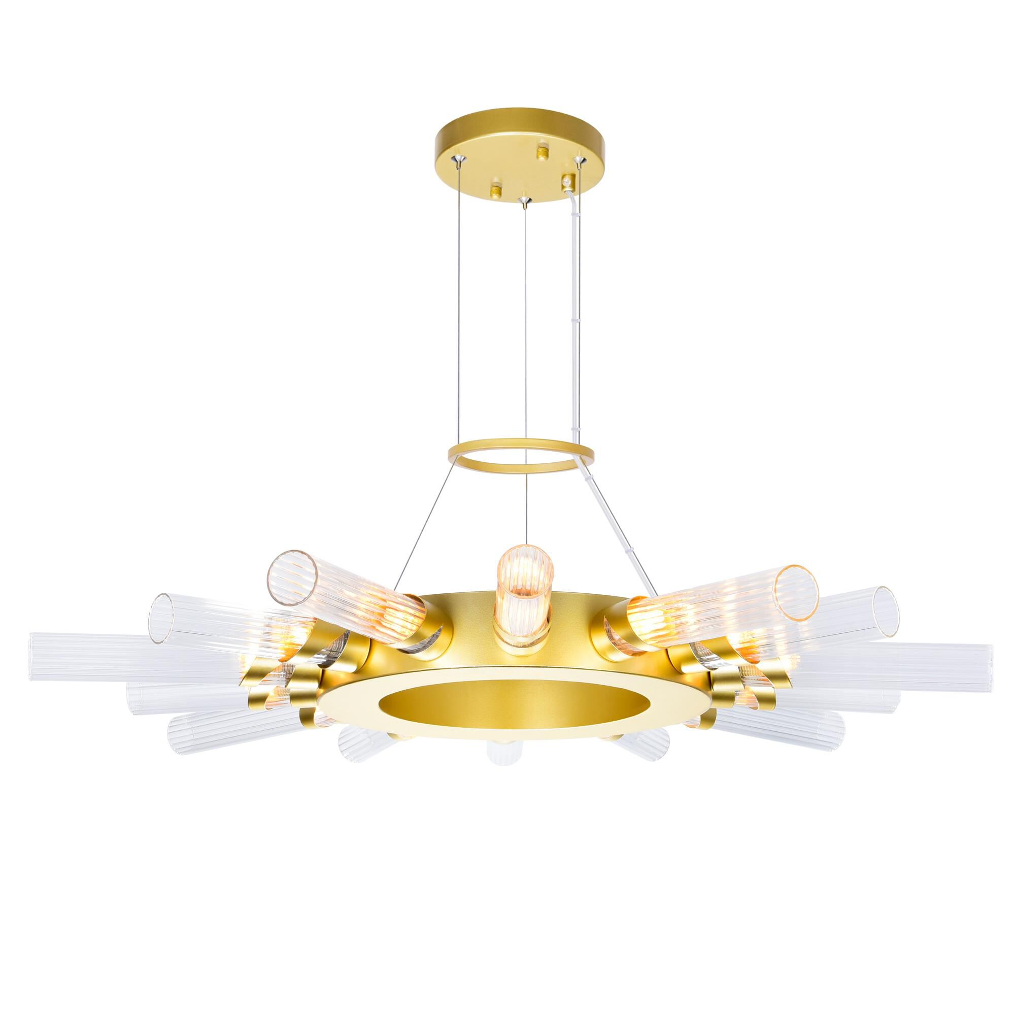Collar 28 Inch 14 Light Chandelier by CWI Lighting