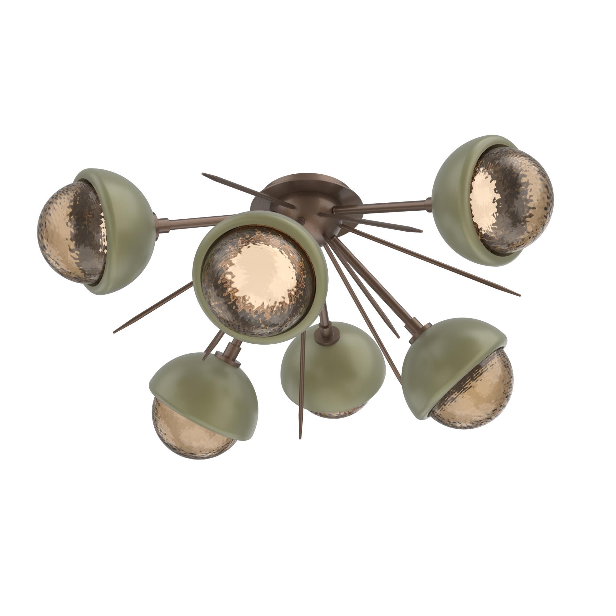 Levi Wilson Cabochon 28 Inch Semi Flush Mount by Hammerton Studio