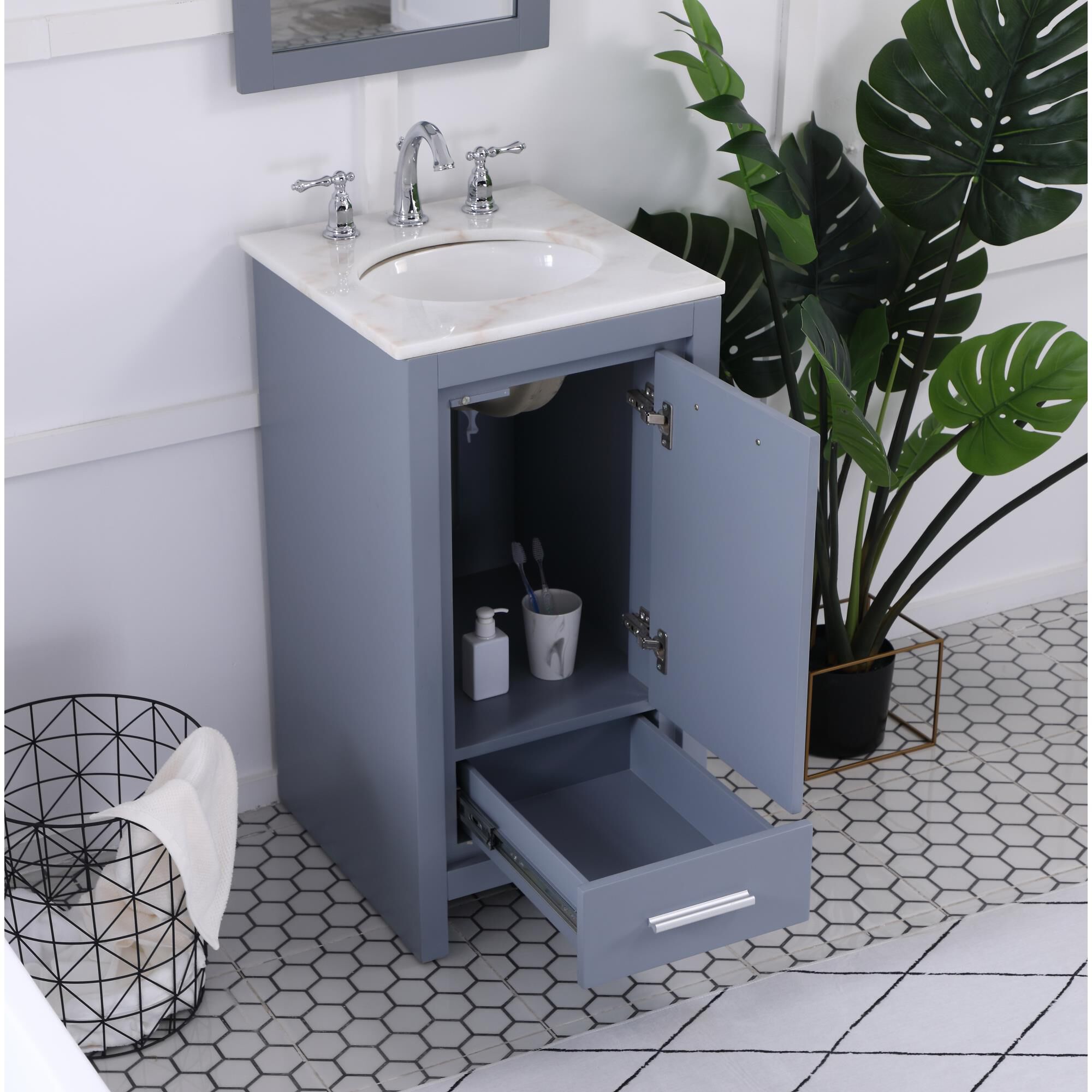 Shown in Grey finish