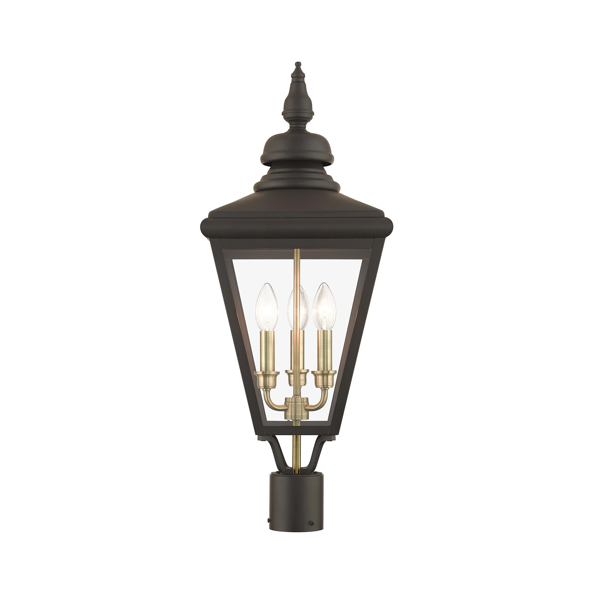 Adams 26 Inch Tall 3 Light Outdoor Post Lamp by Livex Lighting