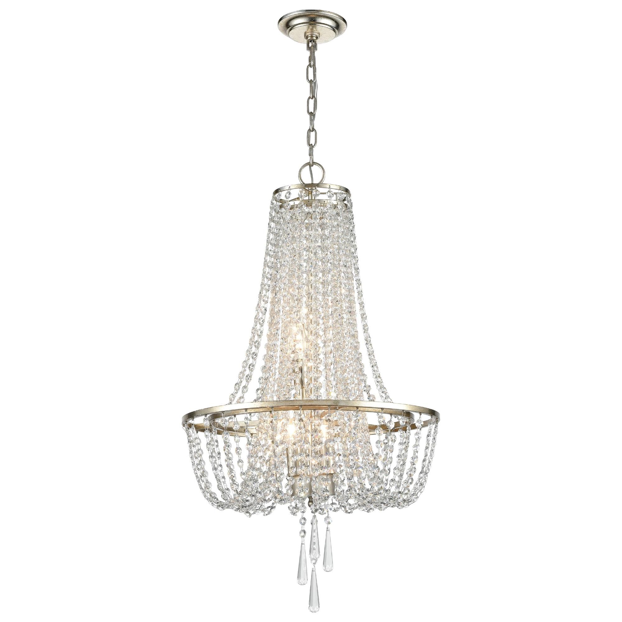 Shown in Antique Silver finish and Clear Hand Cut crystal