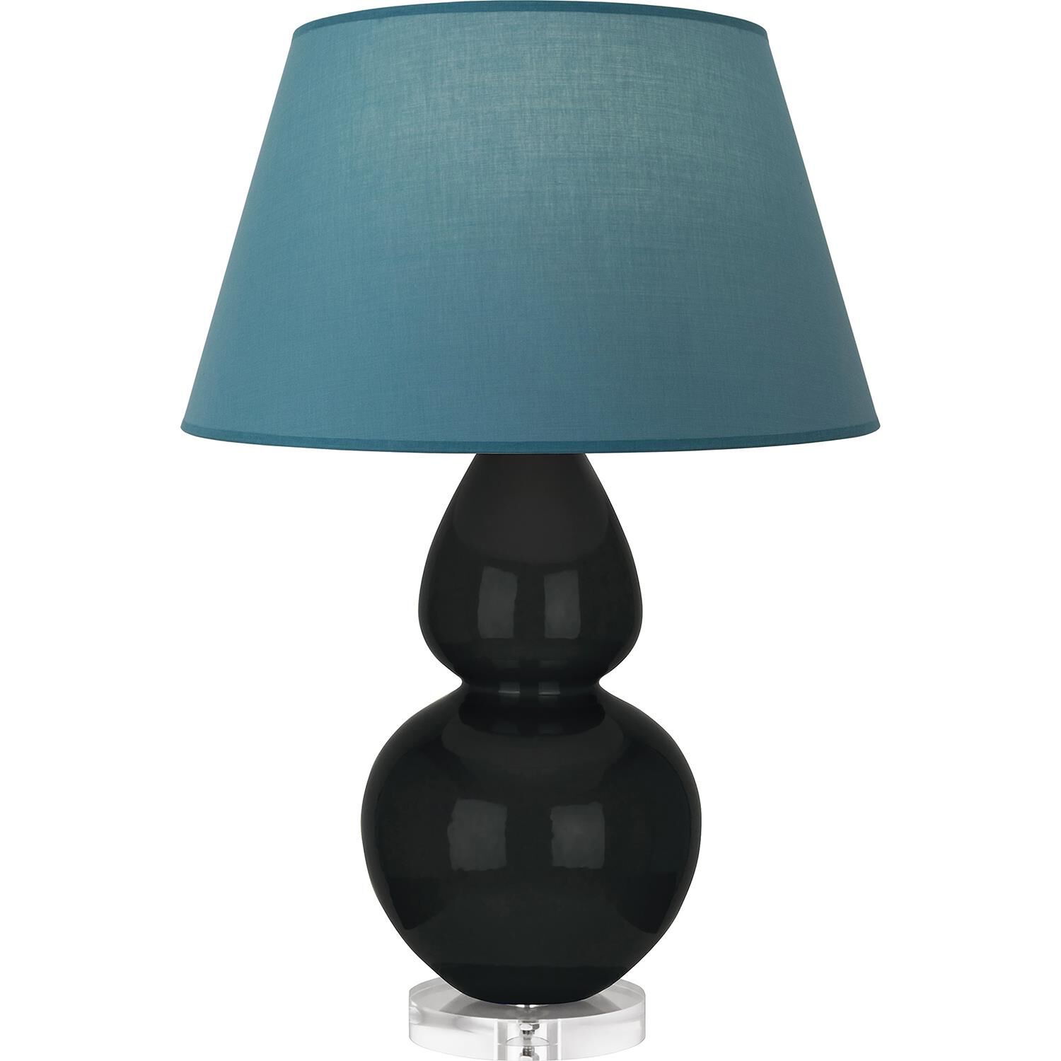Shown in Obsidian finish and Bright Blue and Gray shade and Lucite accent
