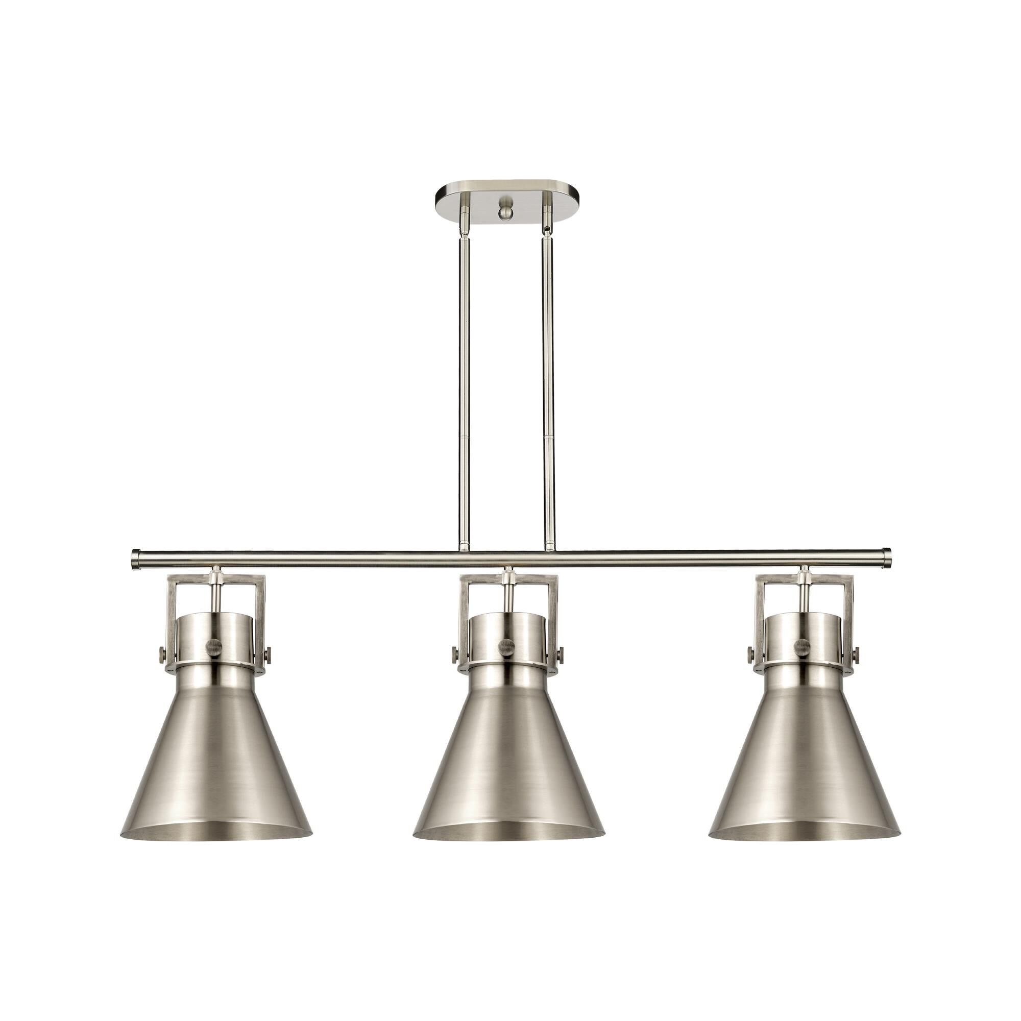 Shown in Satin Nickel finish and Satin Nickel shade