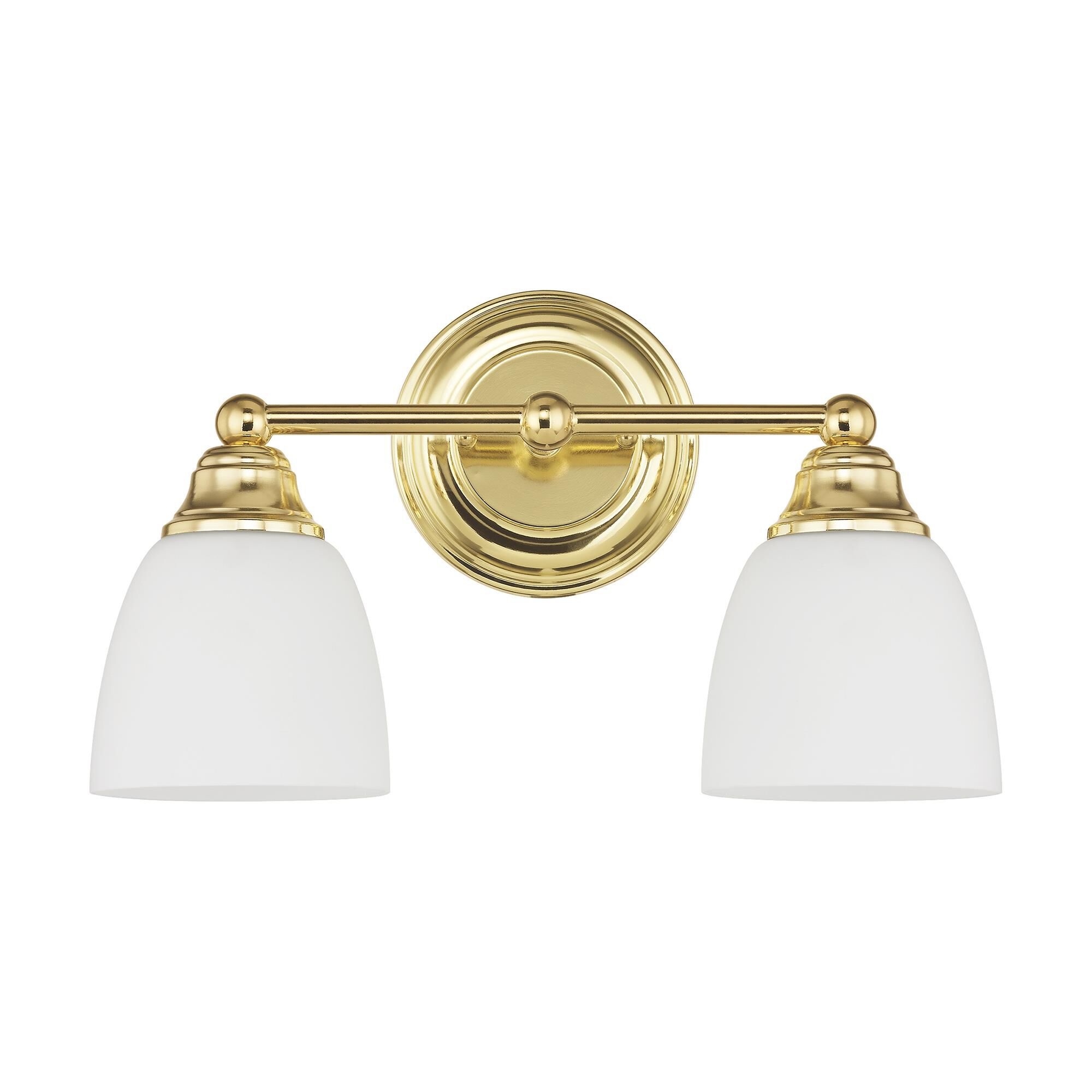 Shown in Polished Brass finish and Hand Blown Satin Opal White glass