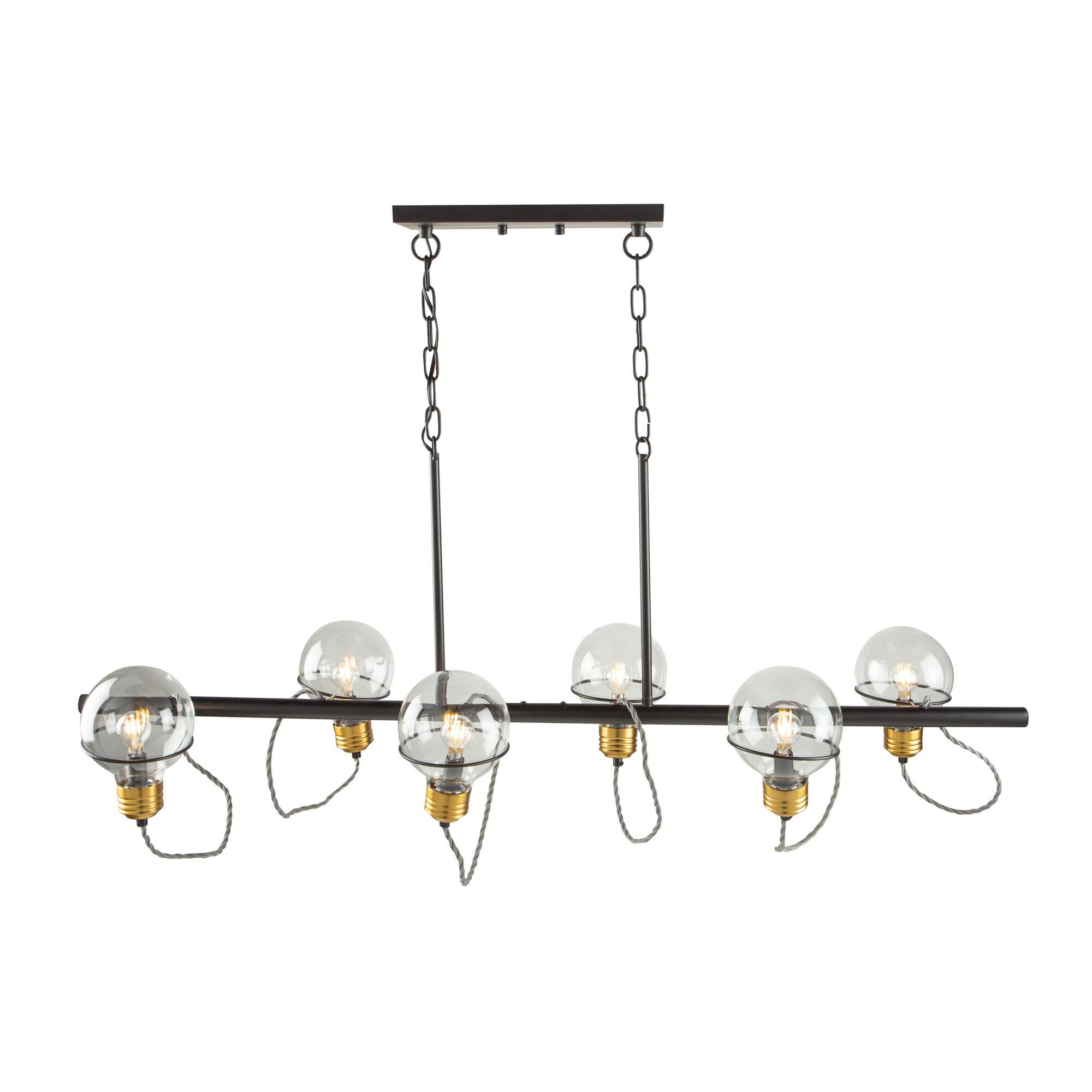 Martina 47 Inch 6 Light Linear Suspension Light by Artcraft