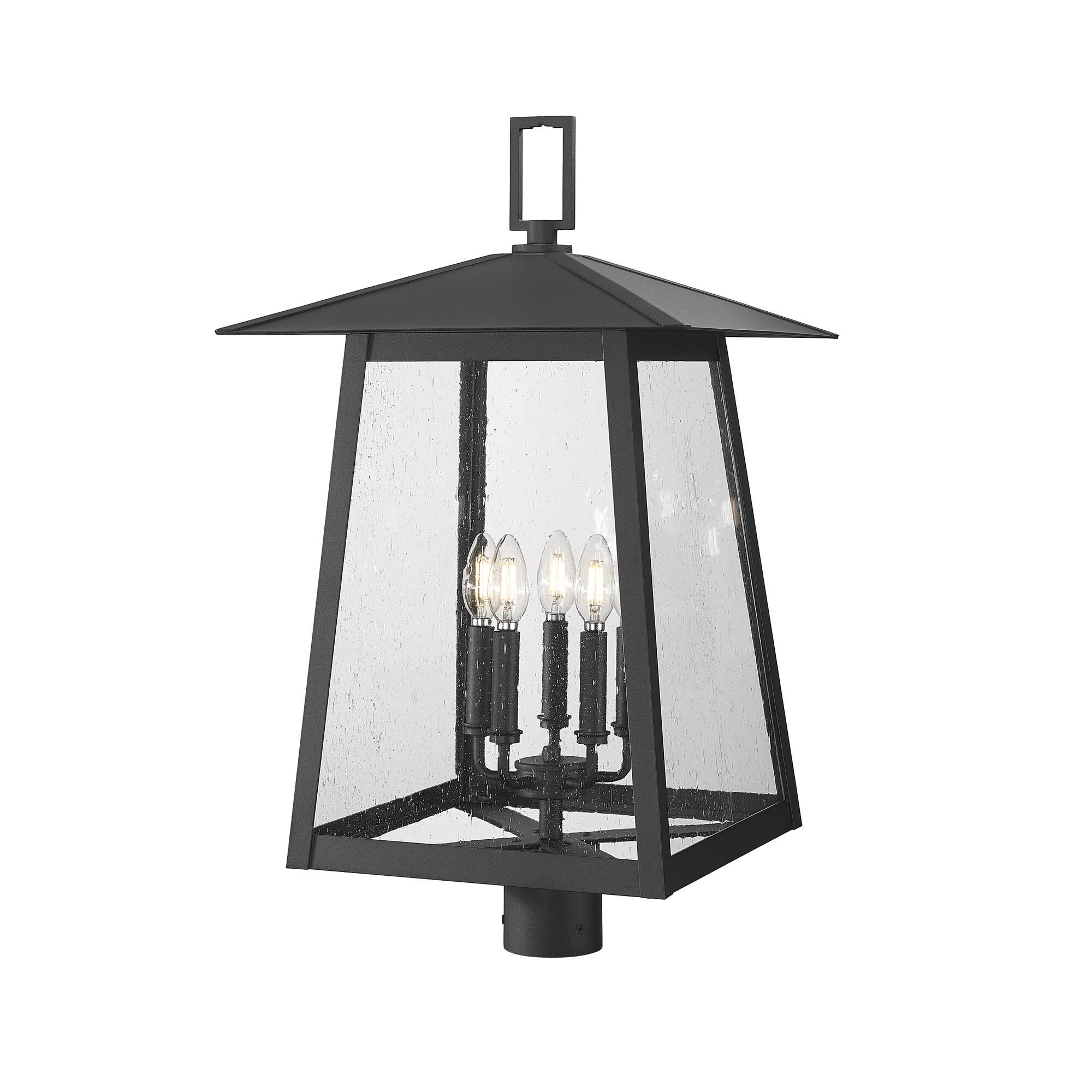 Shown in Black finish and Clear Seedy glass and Clear Seedy shade