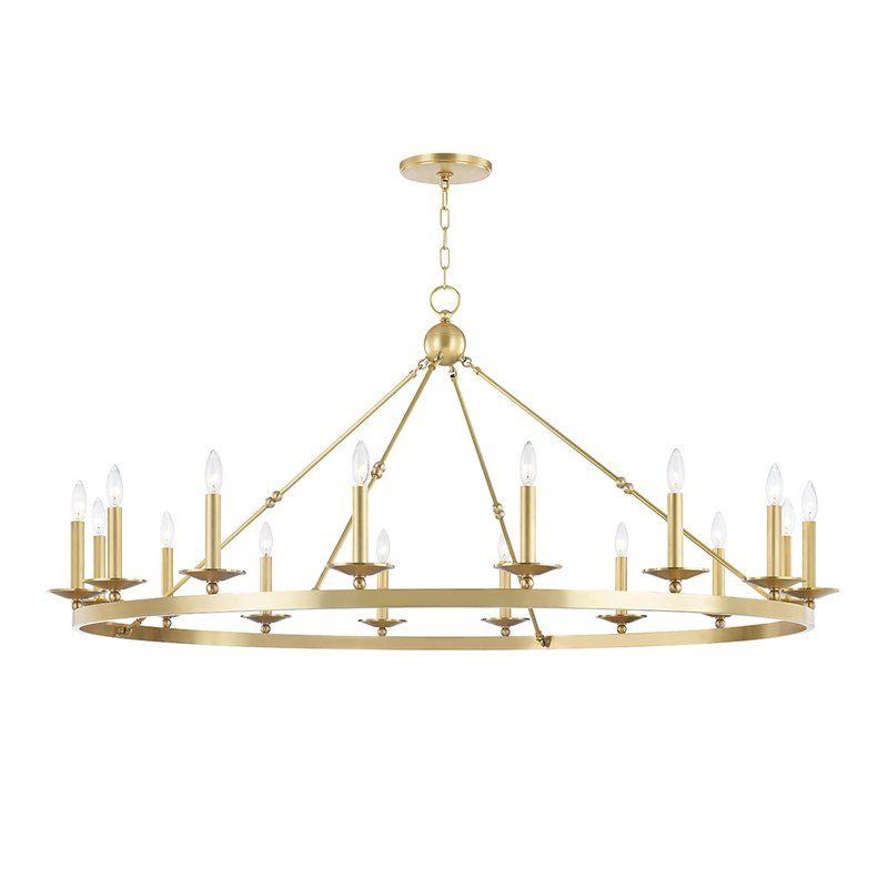 Allendale 27 Inch 16 Light Chandelier by Hudson Valley Lighting