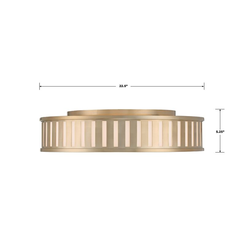 Kendal 22 Inch 4 Light Flush Mount by Crystorama