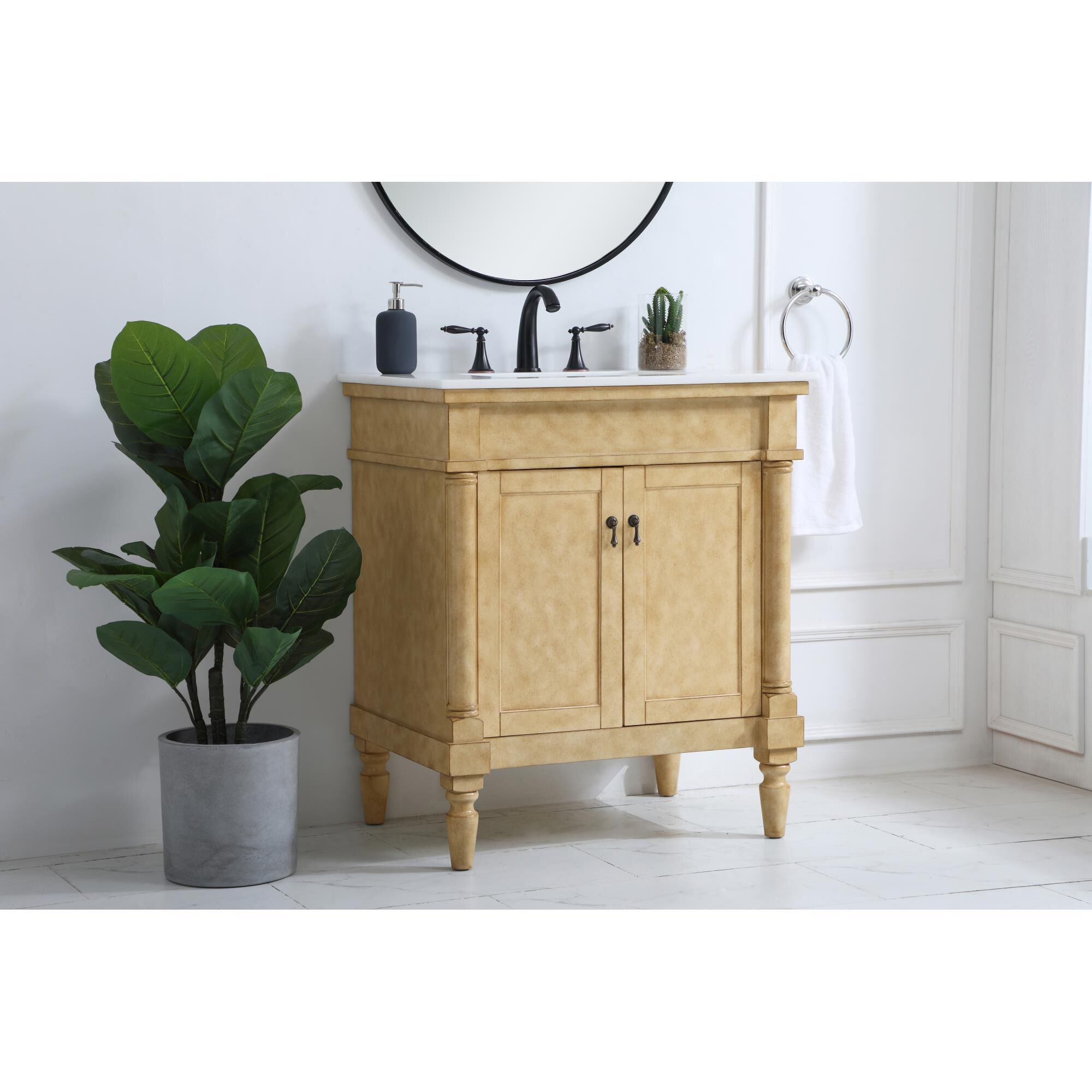 Shown in Antique Beige finish