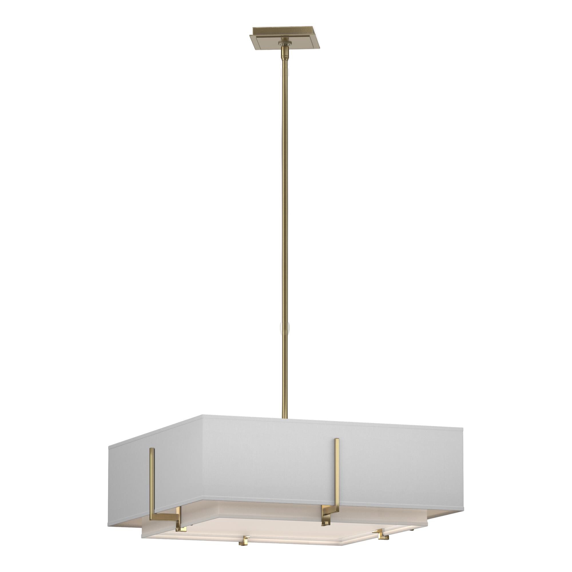 Shown in Modern Brass finish and Natural Anna Inner - Natural Anna Outer shade