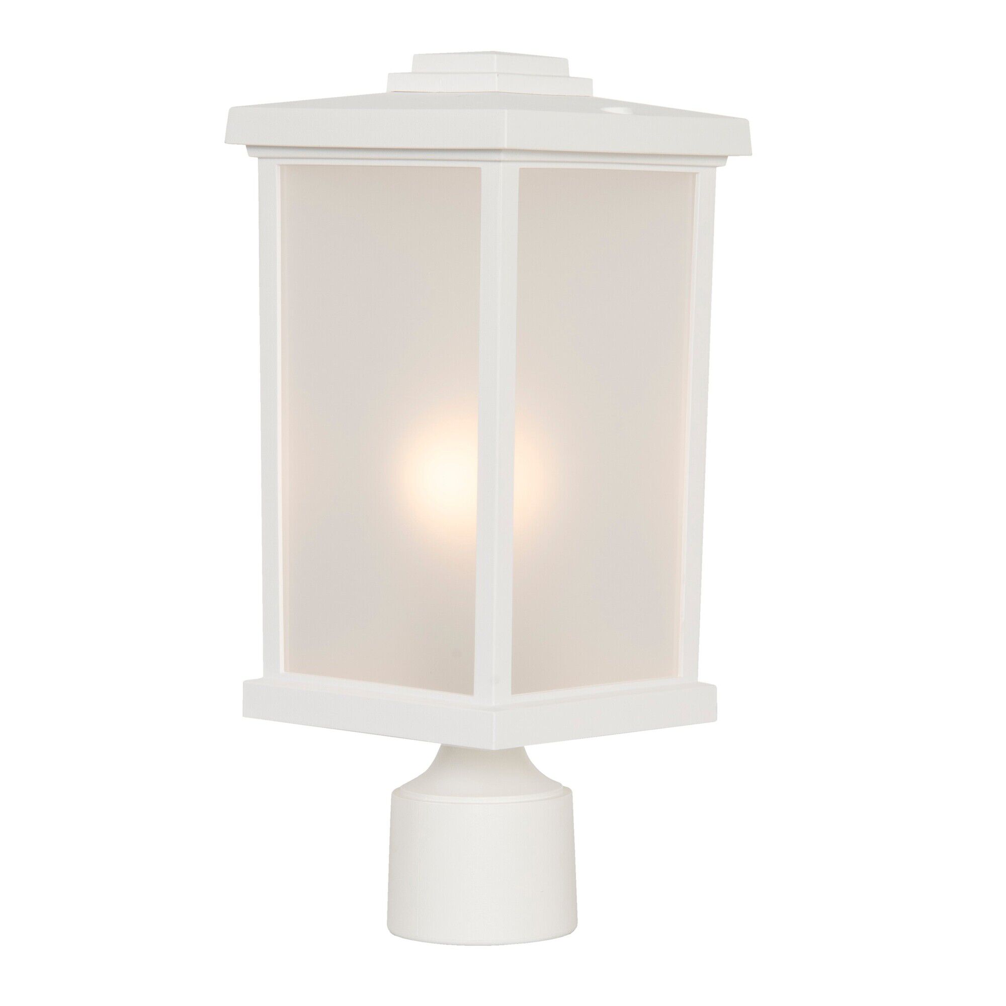Shown in Textured White finish and Frosted Polycarbonate shade
