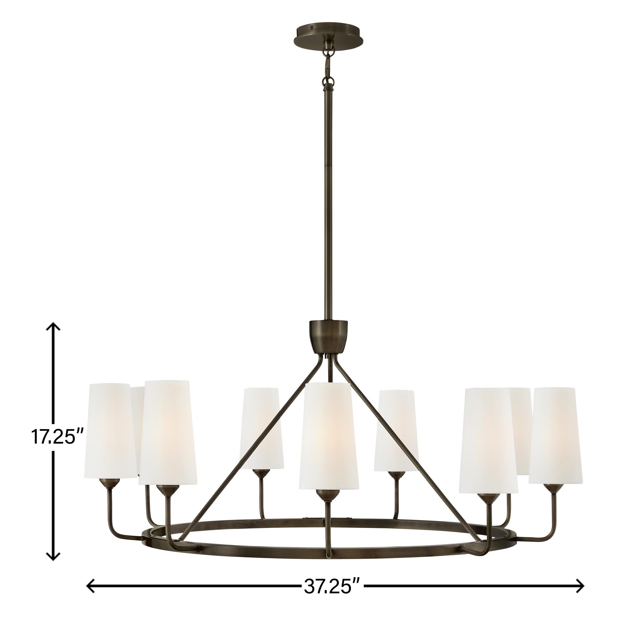 Lewis 37 Inch 9 Light LED Chandelier by Hinkley Lighting