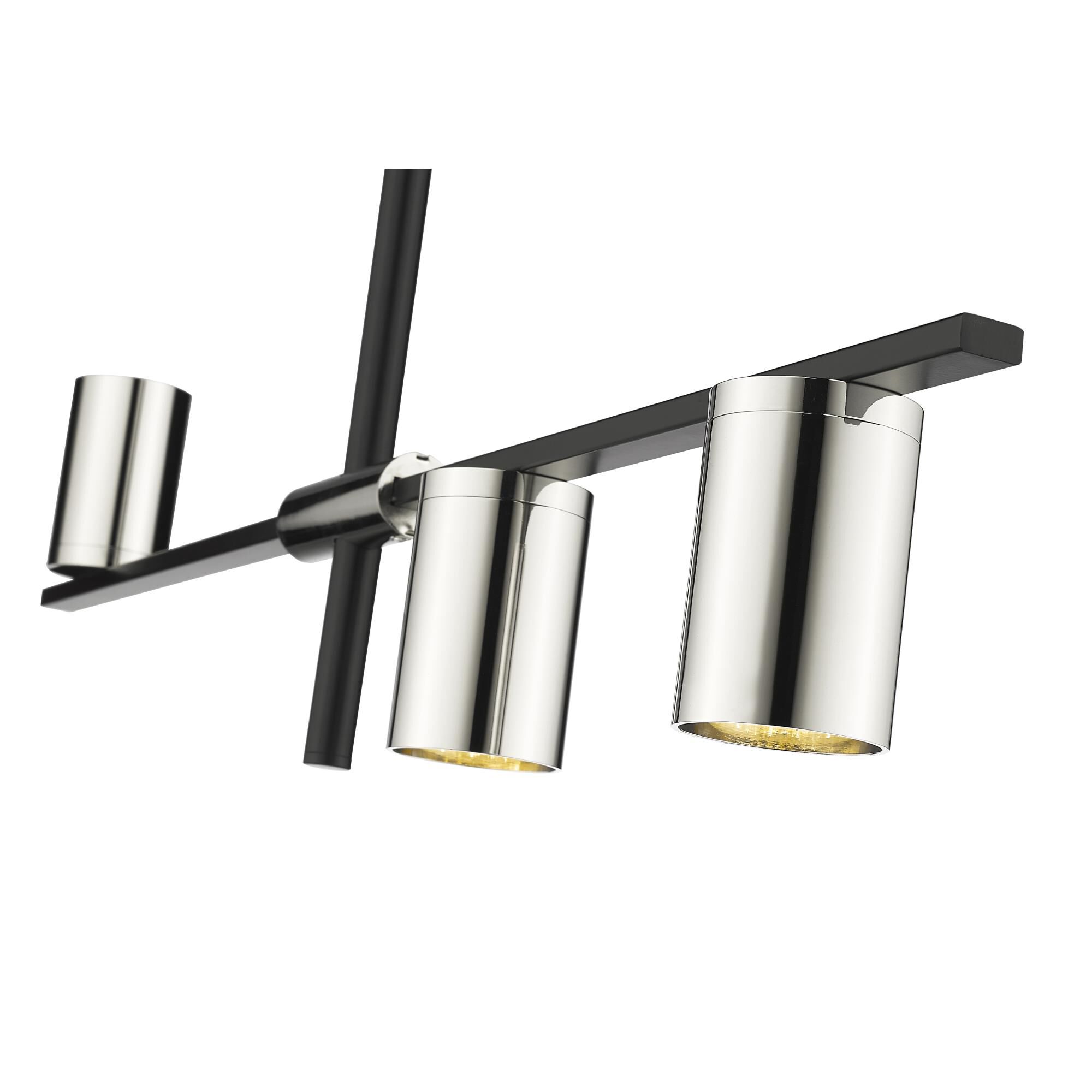 Shown in Mate Black And Polished Nickel finish