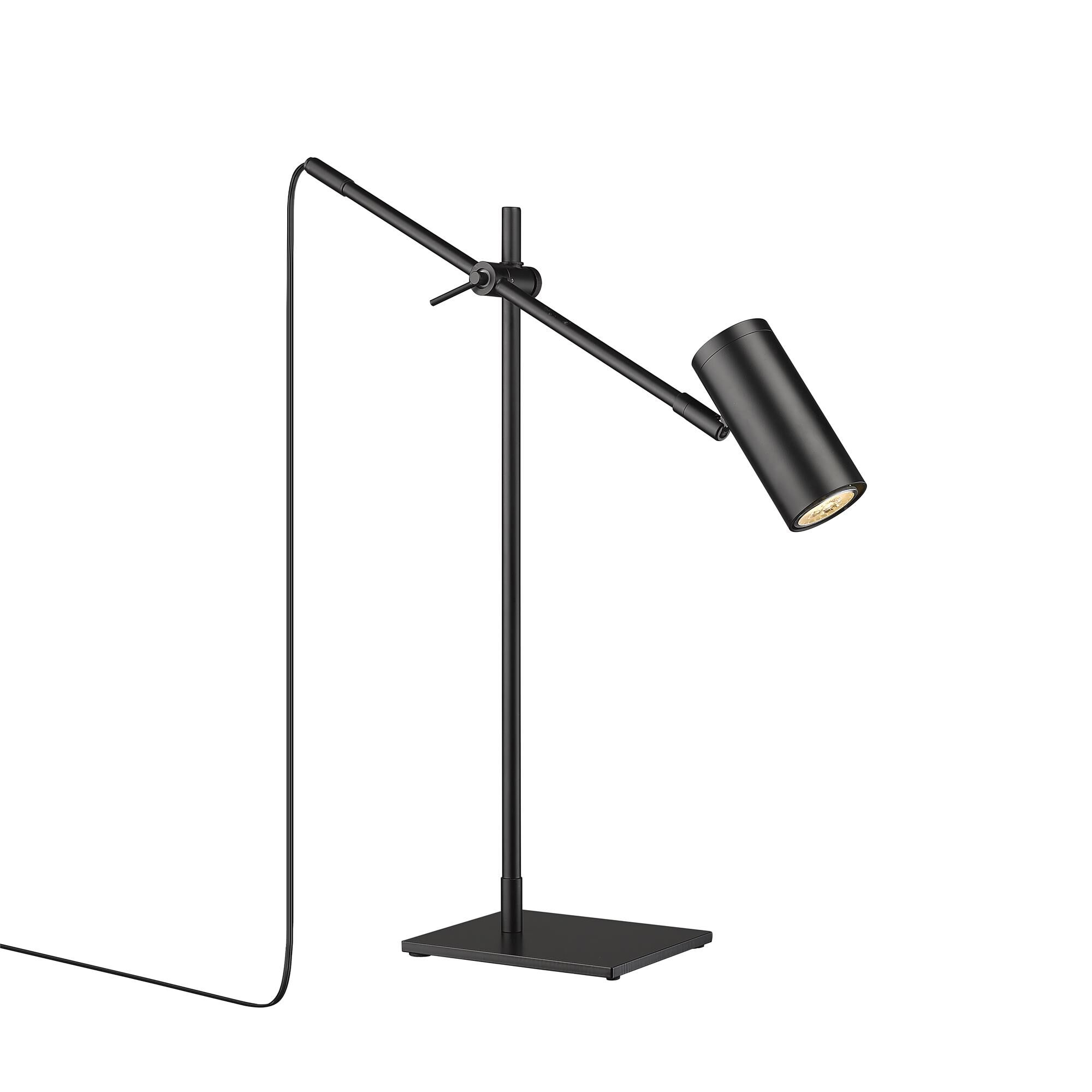 Shown in Matte Black finish and Aluminum glass and Aluminum shade
