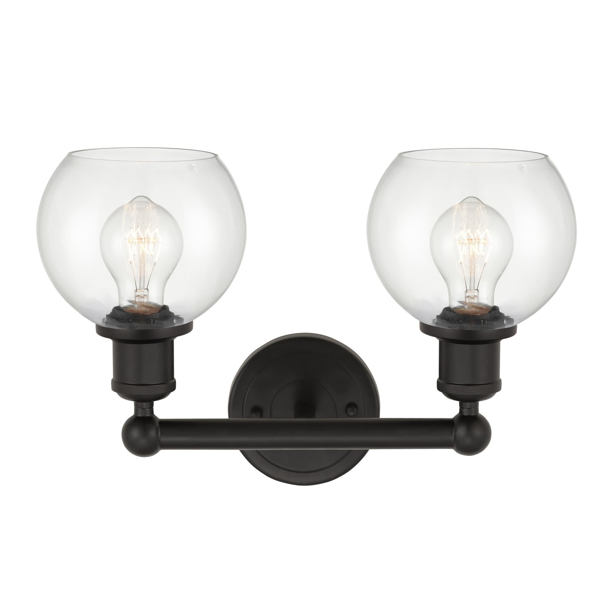 Shown in Oil Rubbed Bronze  finish and Clear glass