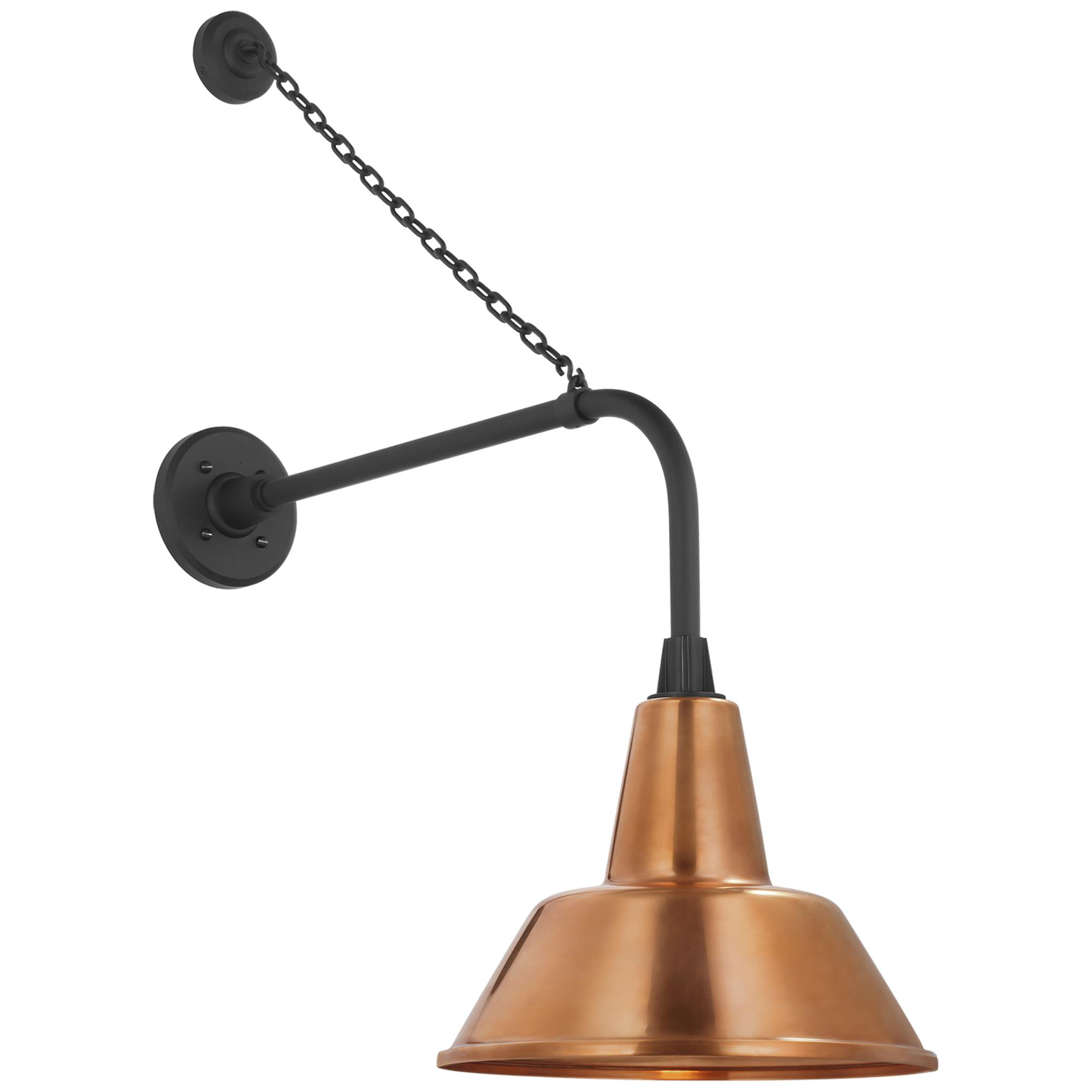 Shown in Matte Black finish and Copper shade