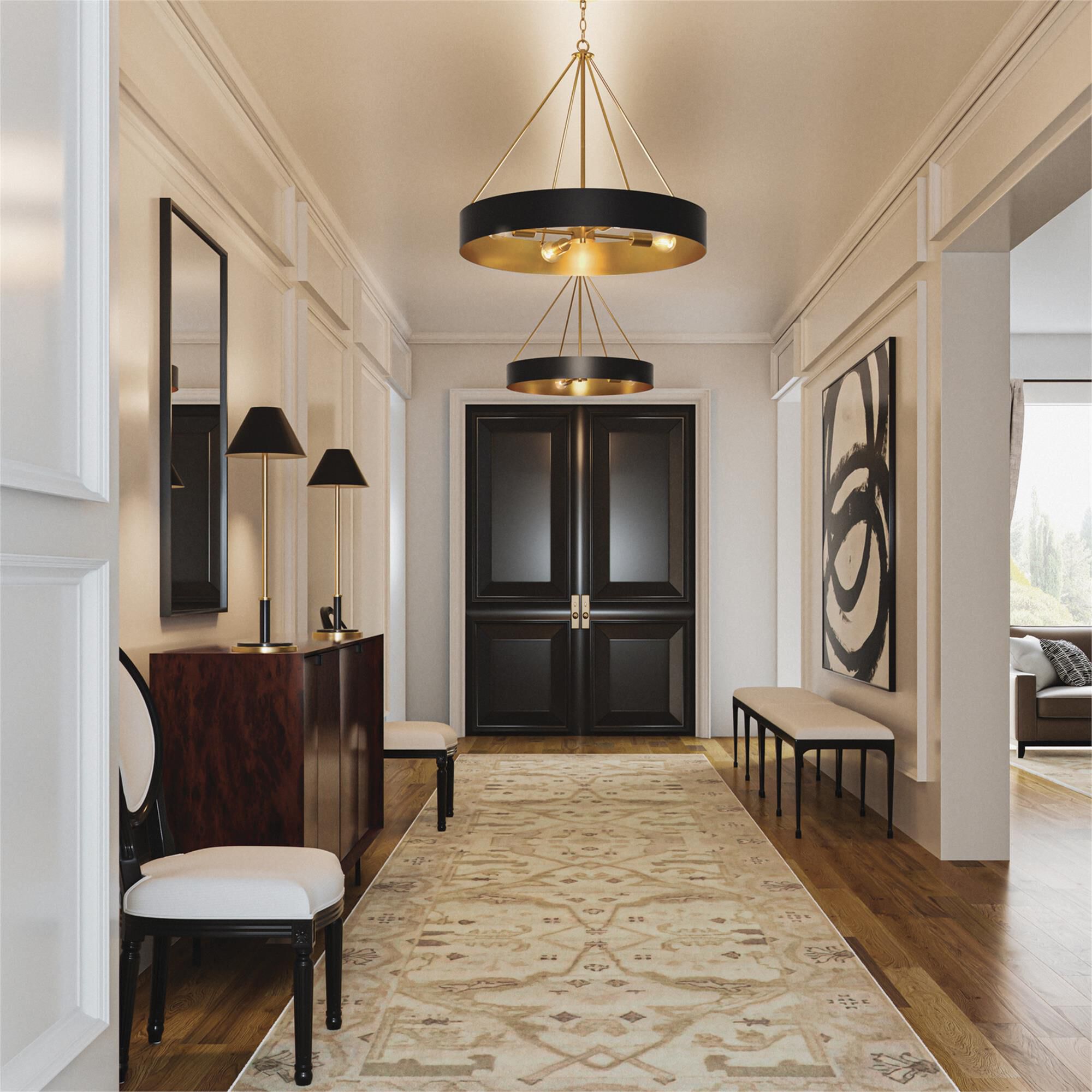 Shown in Matte Brass and Black finish