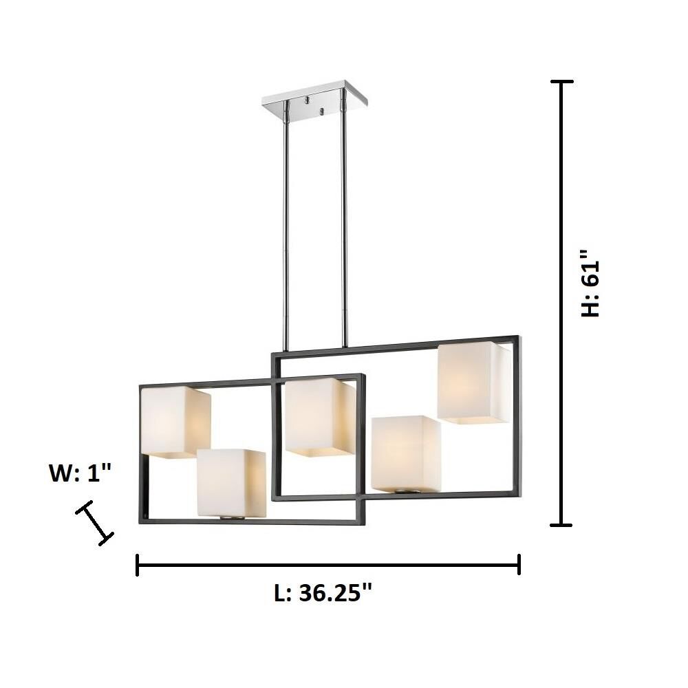 Eglo Regis Falls 36 Inch 5 Light Linear Suspension Light by Eglo Lighting