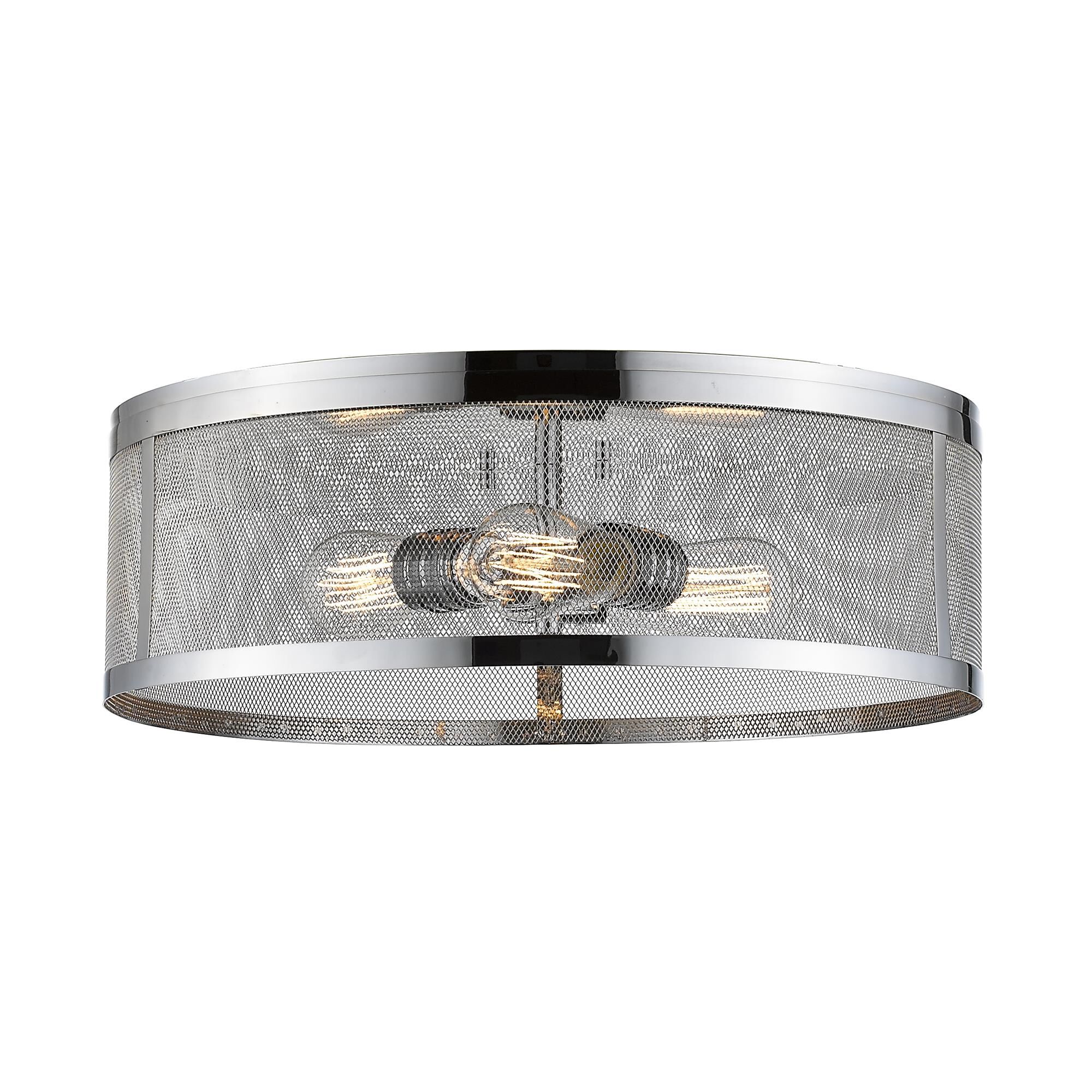 Shown in Chrome finish and Steel glass and Steel shade