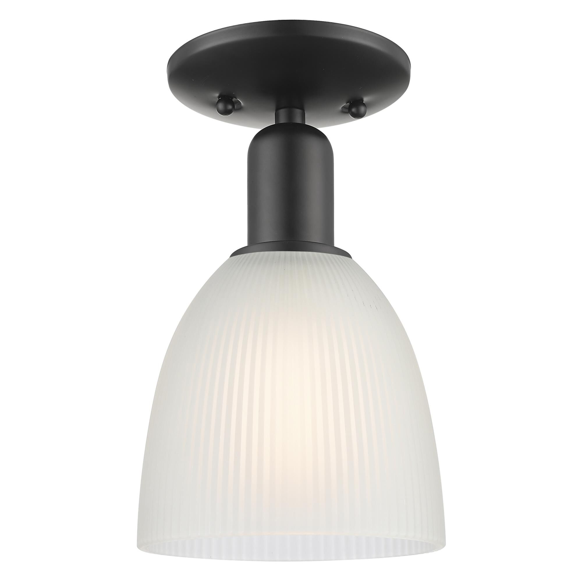 Shown in Matte Black finish and White glass