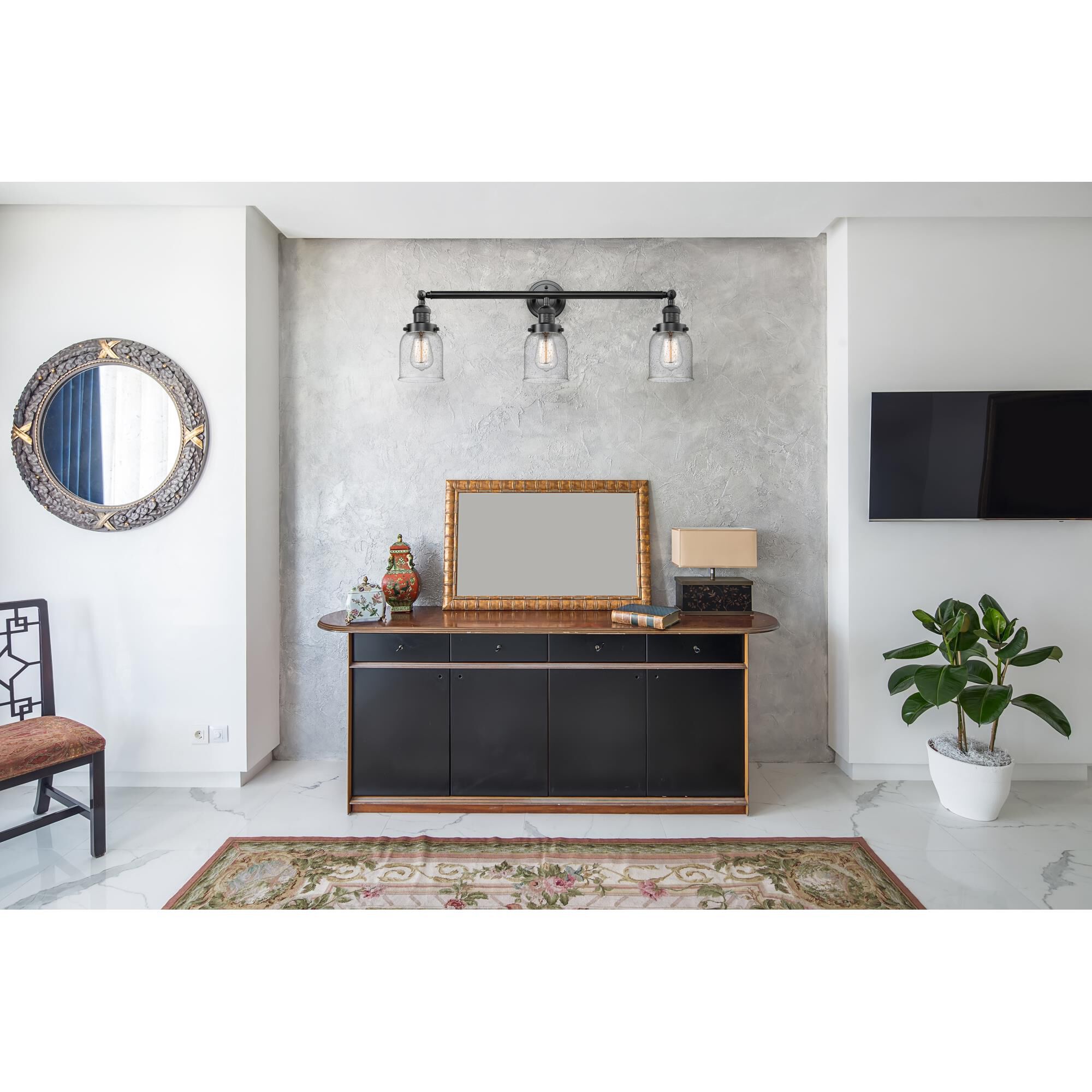 Bruno Marashlian Small Bell 30 Inch 3 Light Bath Vanity Light by Innovations Lighting