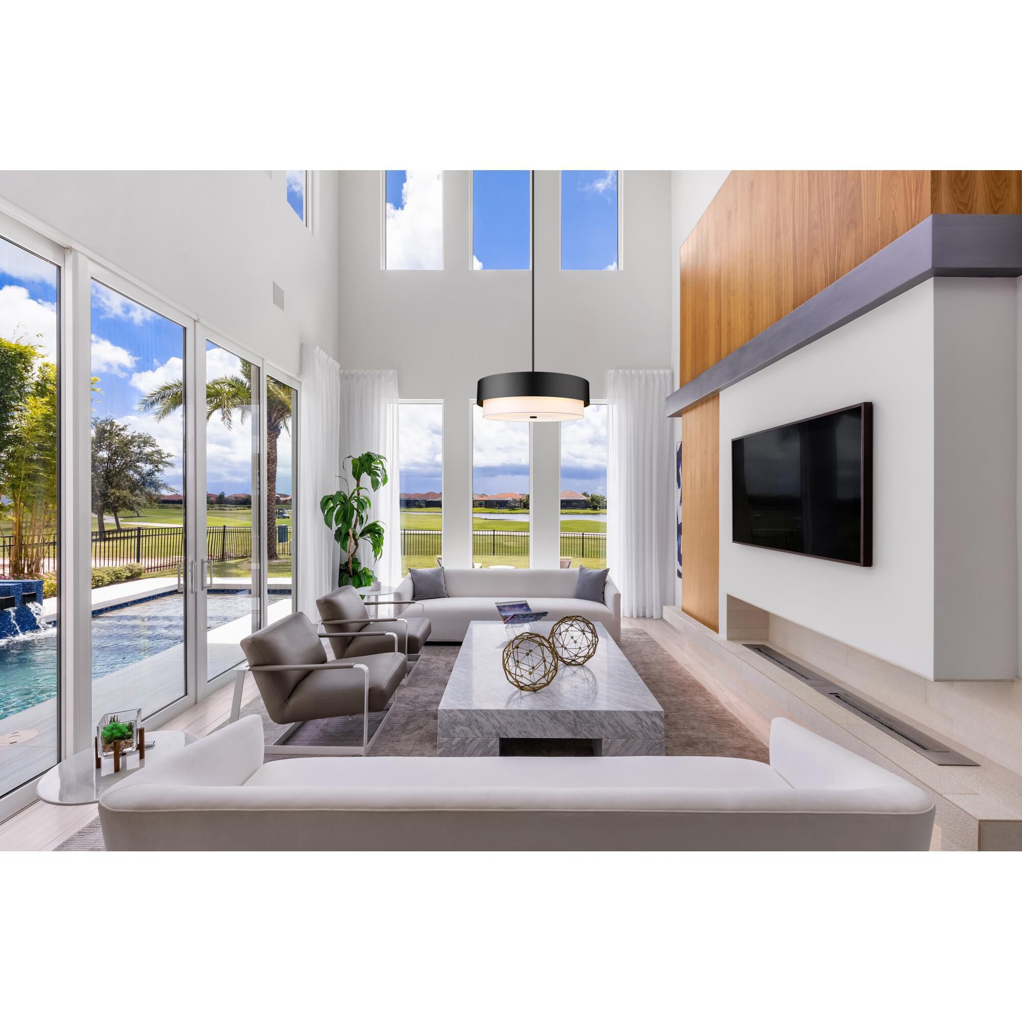 Counterpoint 31 Inch 6 Light Chandelier by Z-Lite