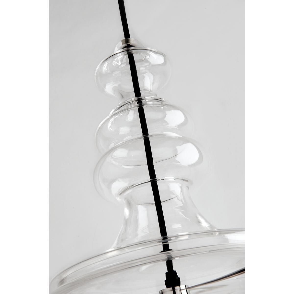 Shown in Polished Nickel finish and Clear glass