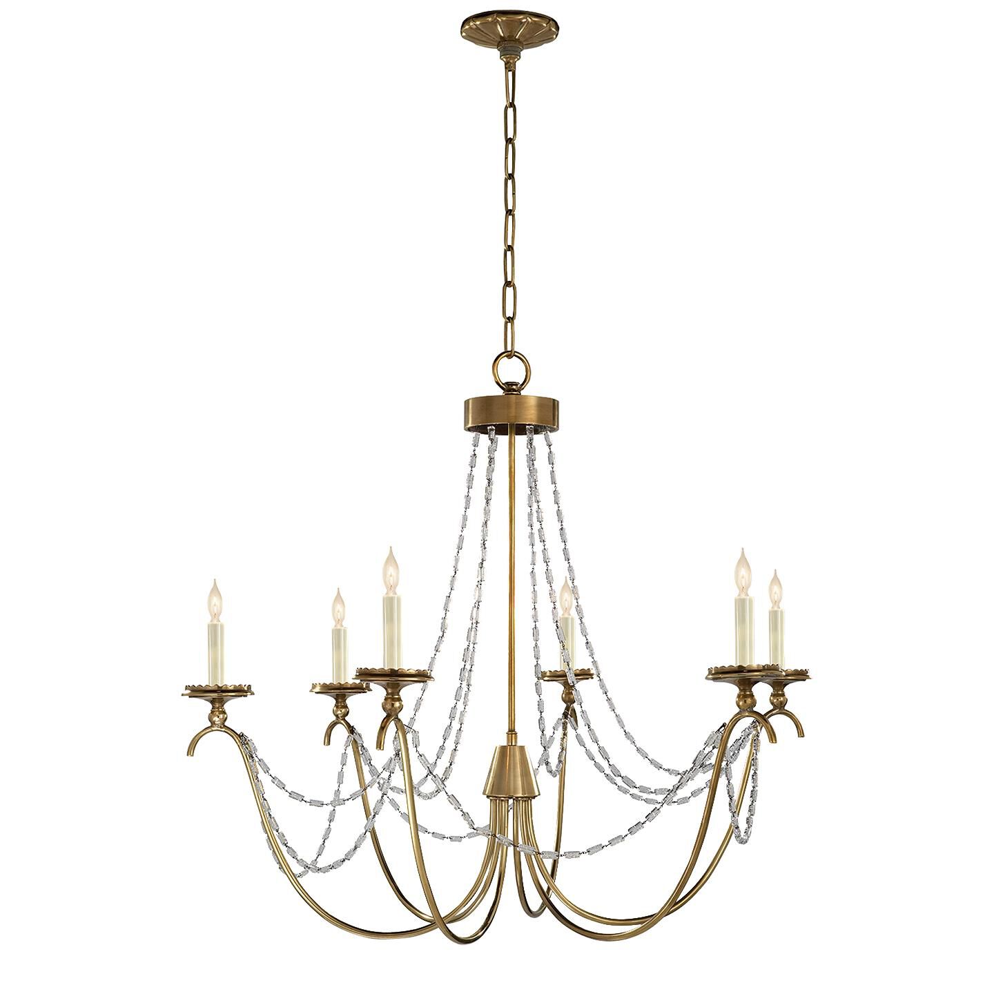 Chapman & Myers Marigot 33 Inch 6 Light Chandelier by Visual Comfort Signature Collection