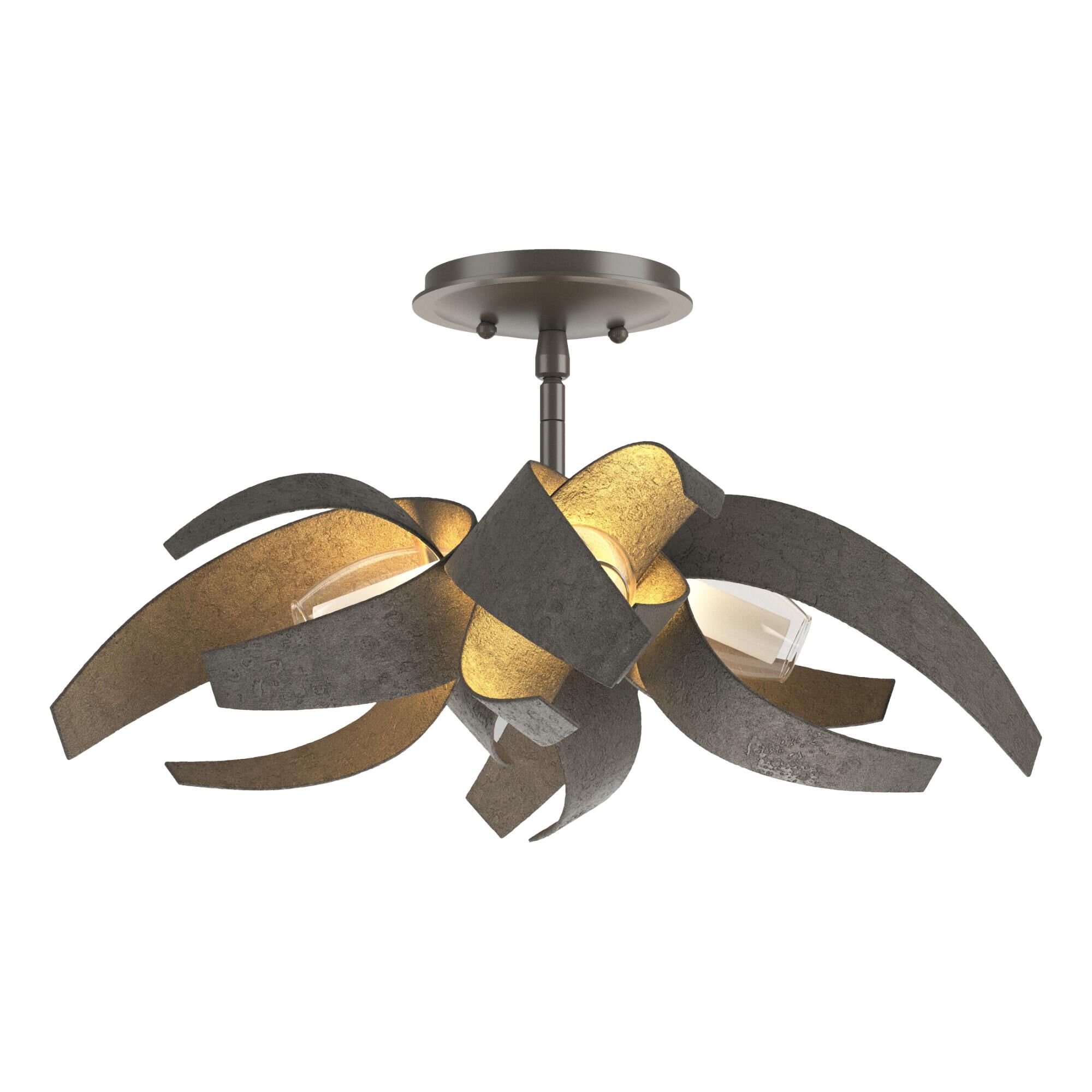 Corona 19 Inch 4 Light Semi Flush Mount by Hubbardton Forge