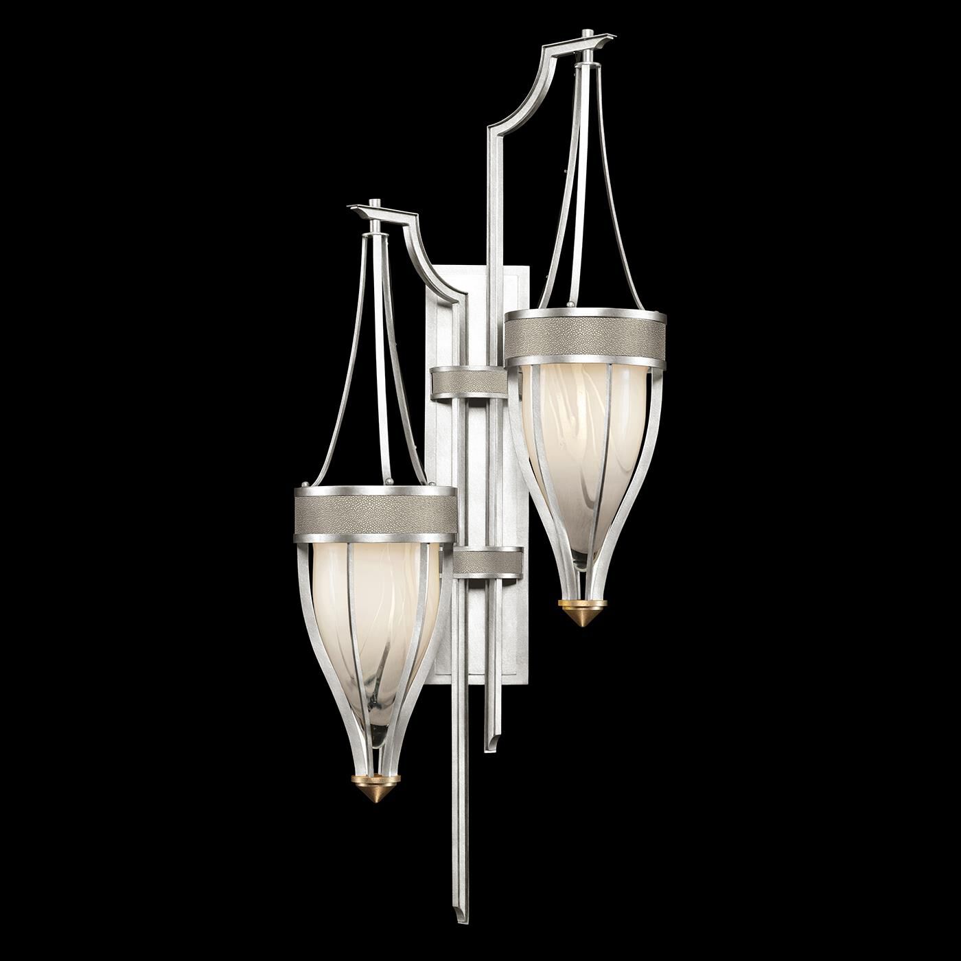 Shown in Silver Leaf and Brass  finish and Coco accent