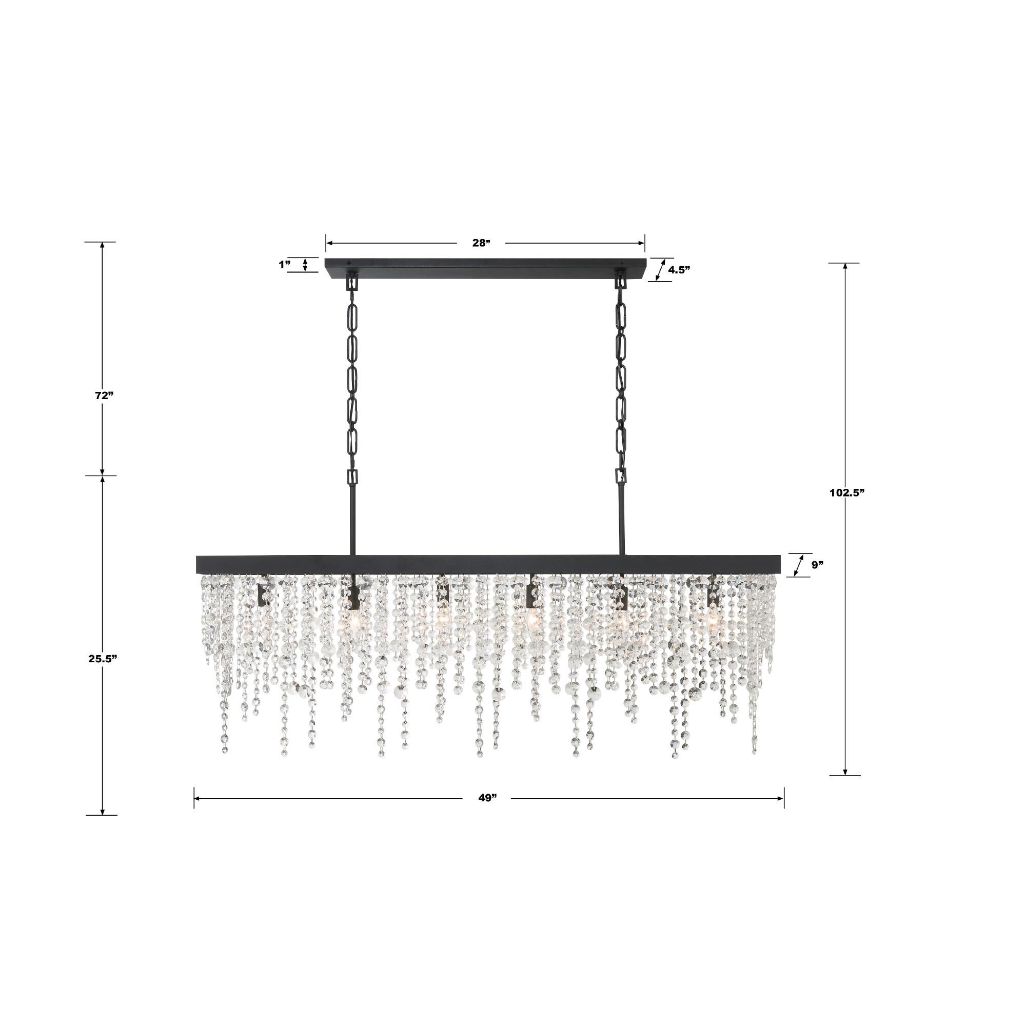 Winham 49 Inch 6 Light Linear Suspension Light by Crystorama